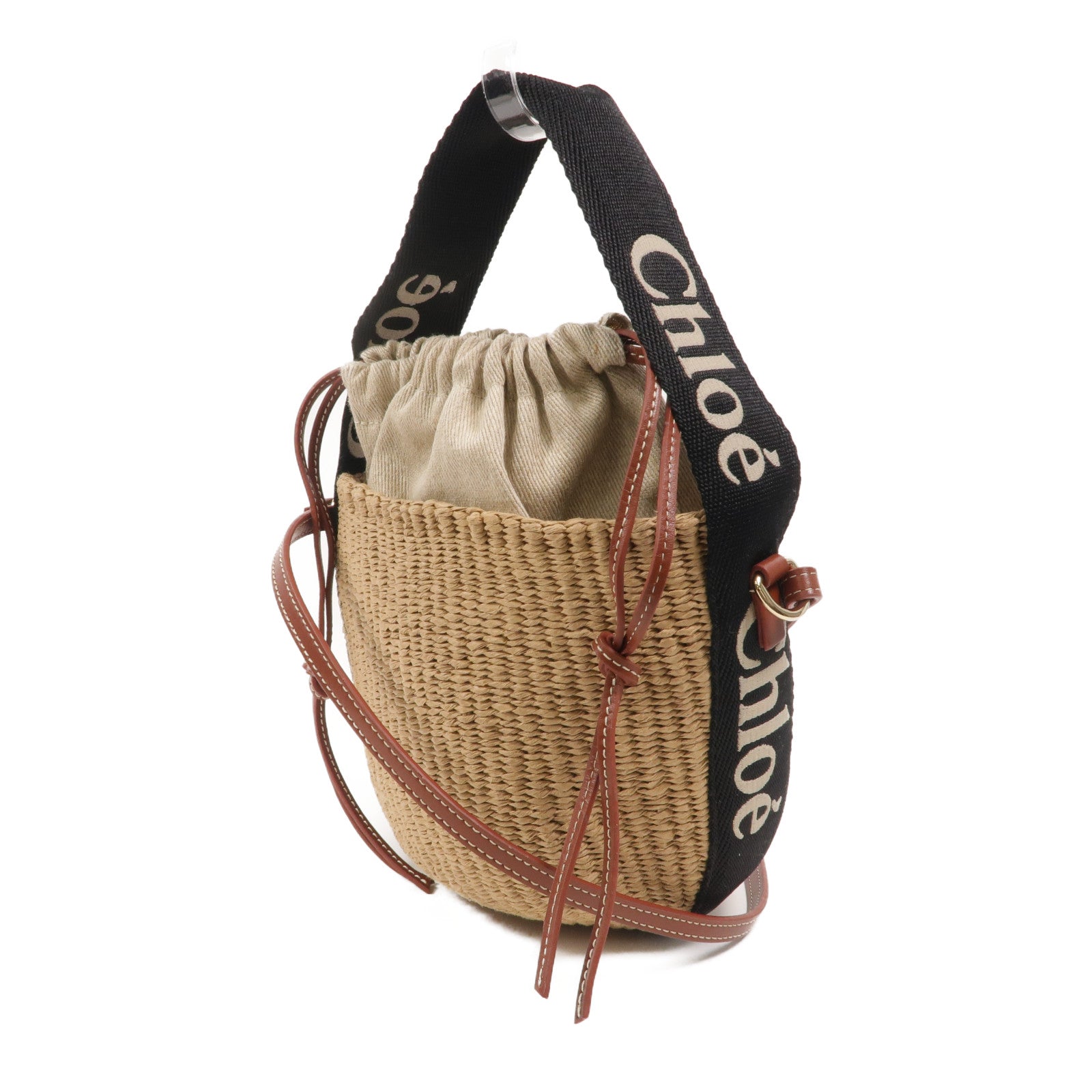 Chloe 藤料Small Woody Basket手挽肩背兩用袋