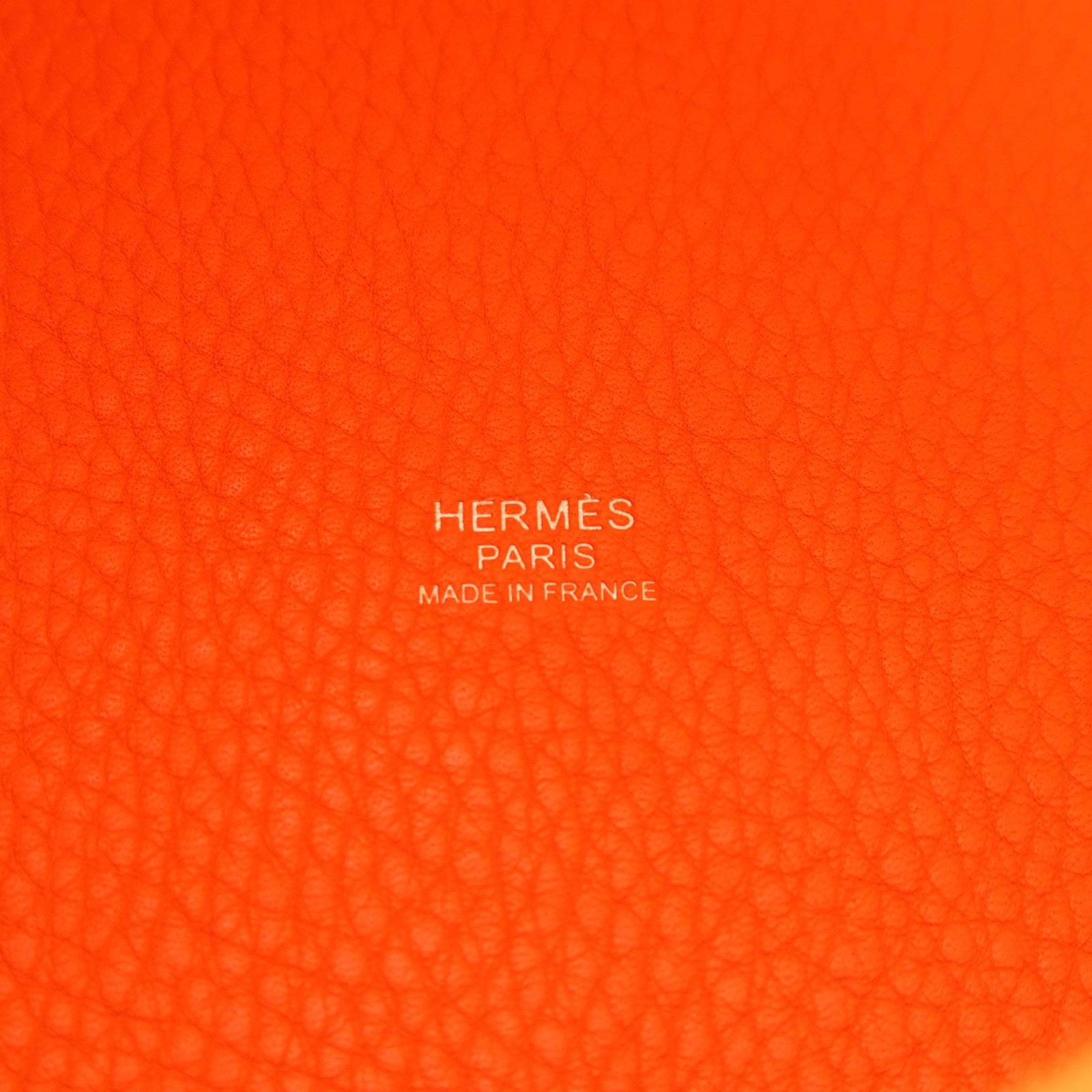 HERMES Clemence皮革Picotin MM銀扣手挽袋93 Orange