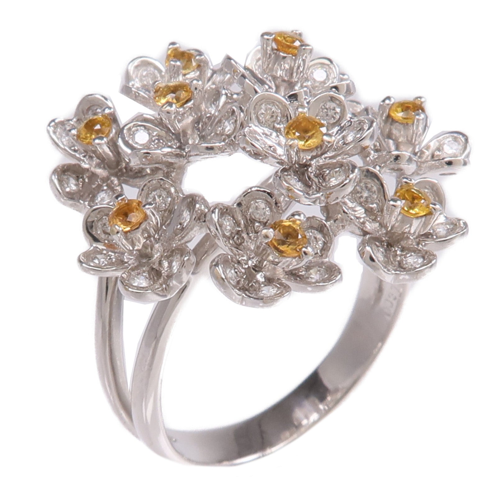 JEWELRY 【激減優惠】18K白金Ring彩色寶石/鑽石戒指
