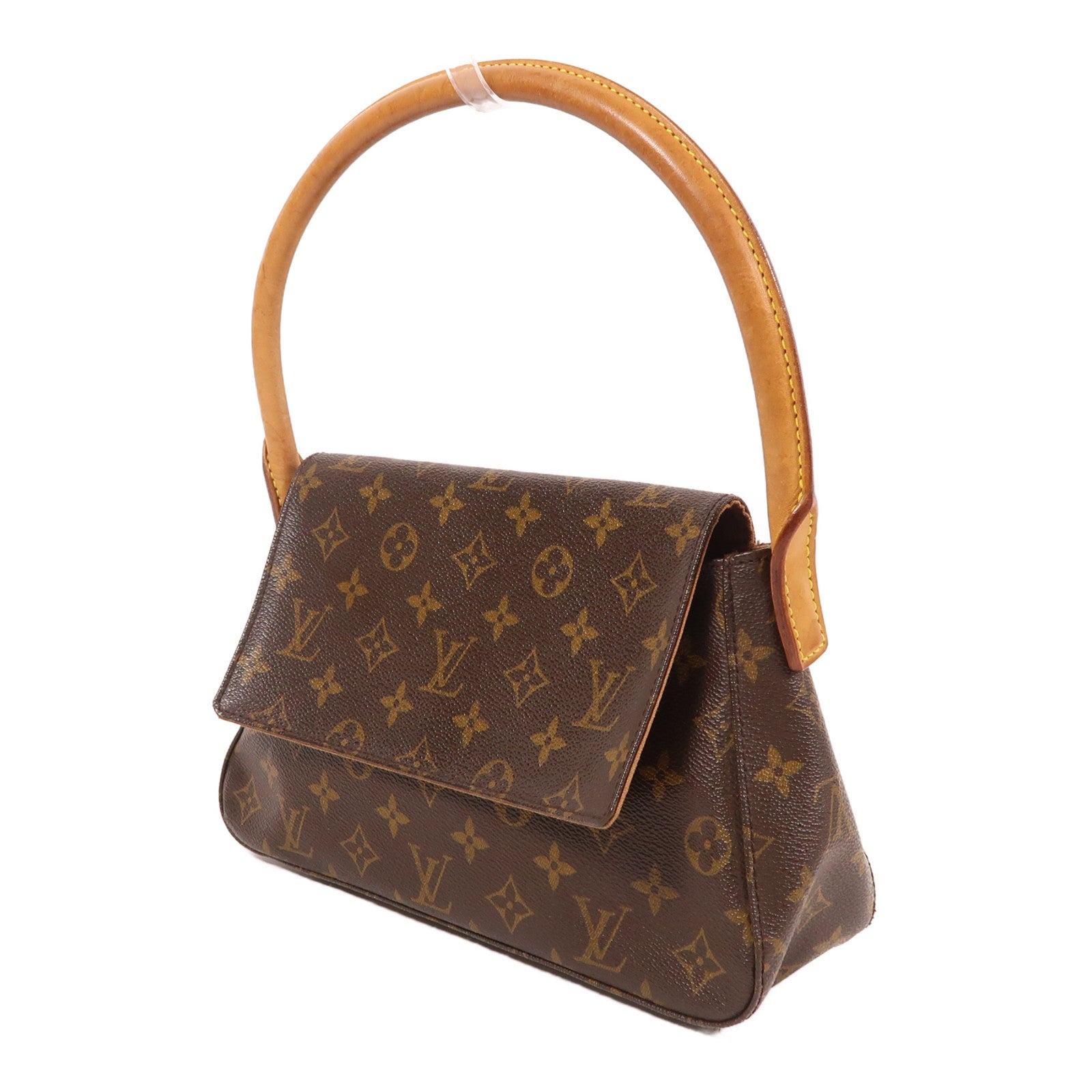 LOUIS VUITTON Monogram Looping金扣肩背袋啡色