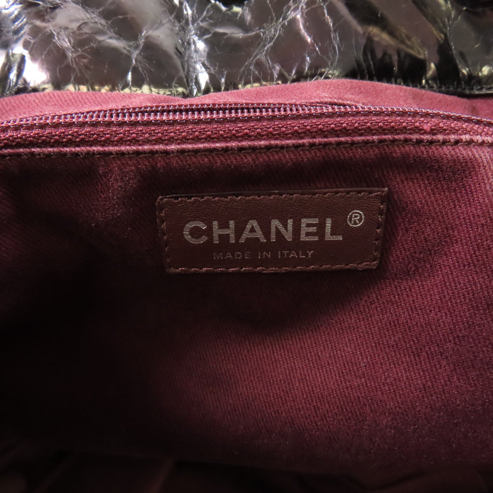 CHANEL 牛皮皮革2way Shoulder Bag手挽肩背兩用袋深綠色/黑色