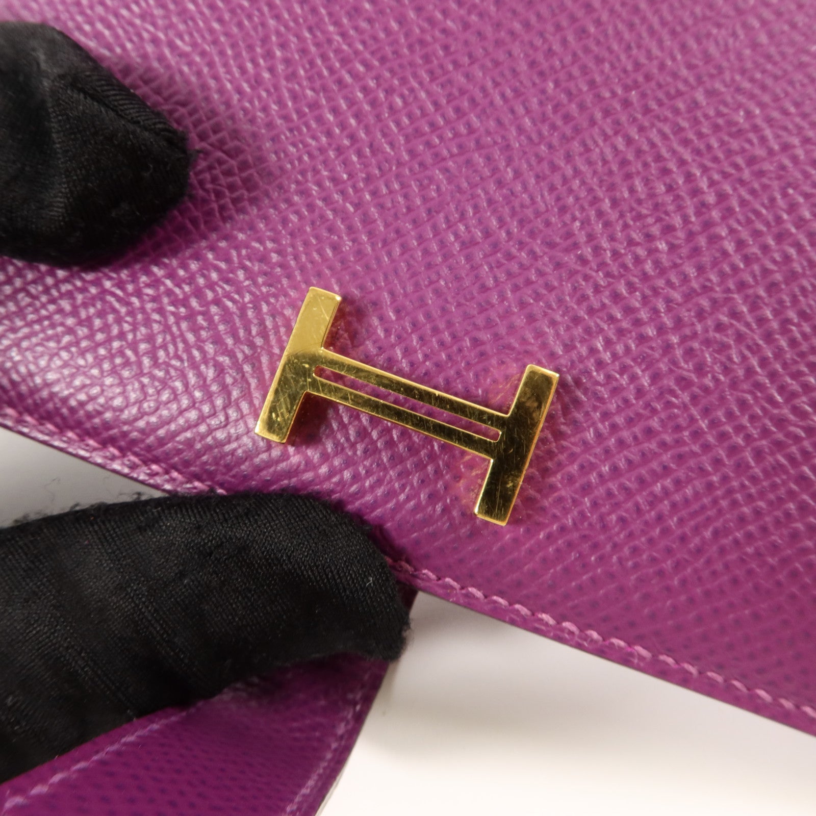 HERMES Epsom皮革Bearn Wallet錢包Anemone