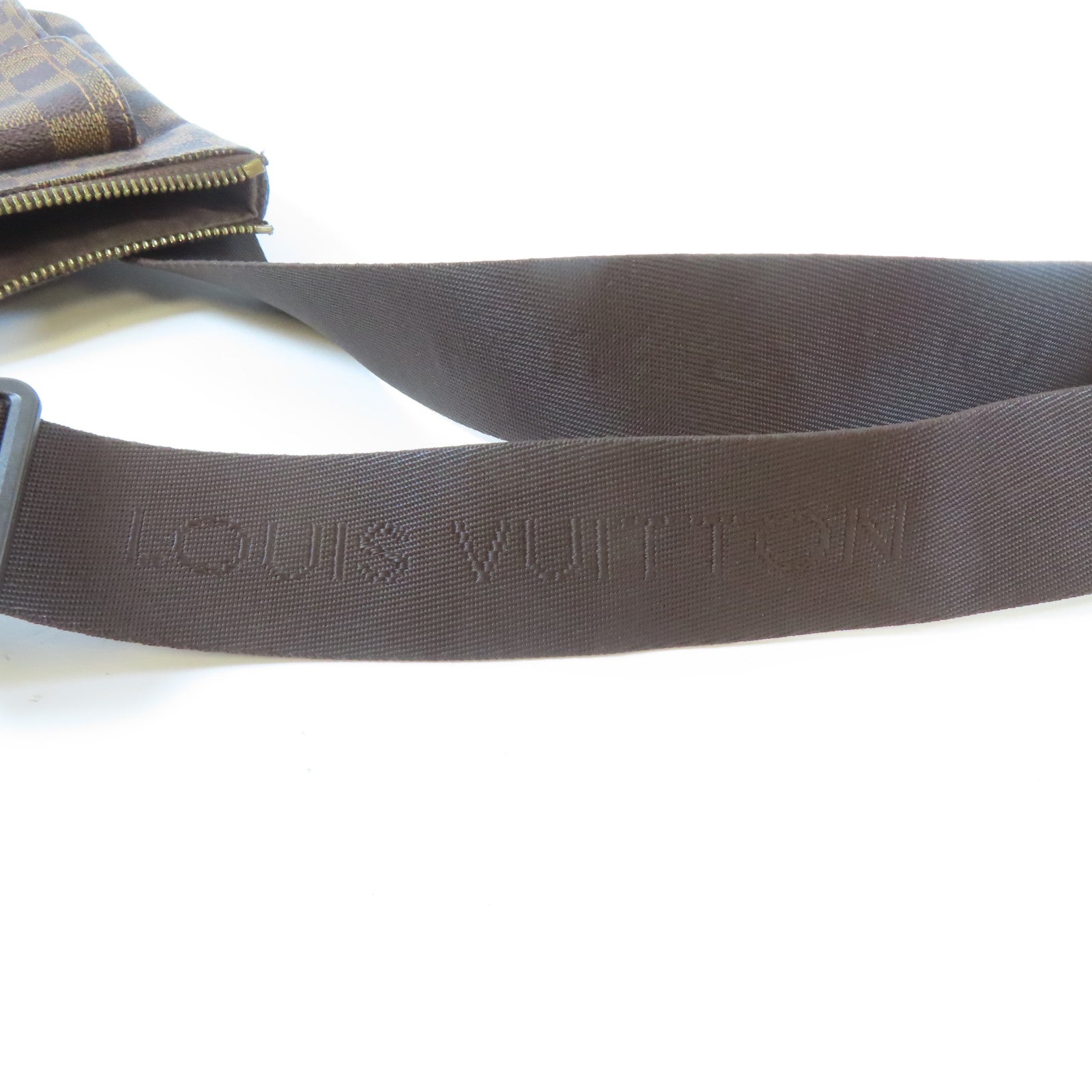 LOUIS VUITTON Damier Melville金扣肩背袋啡色
