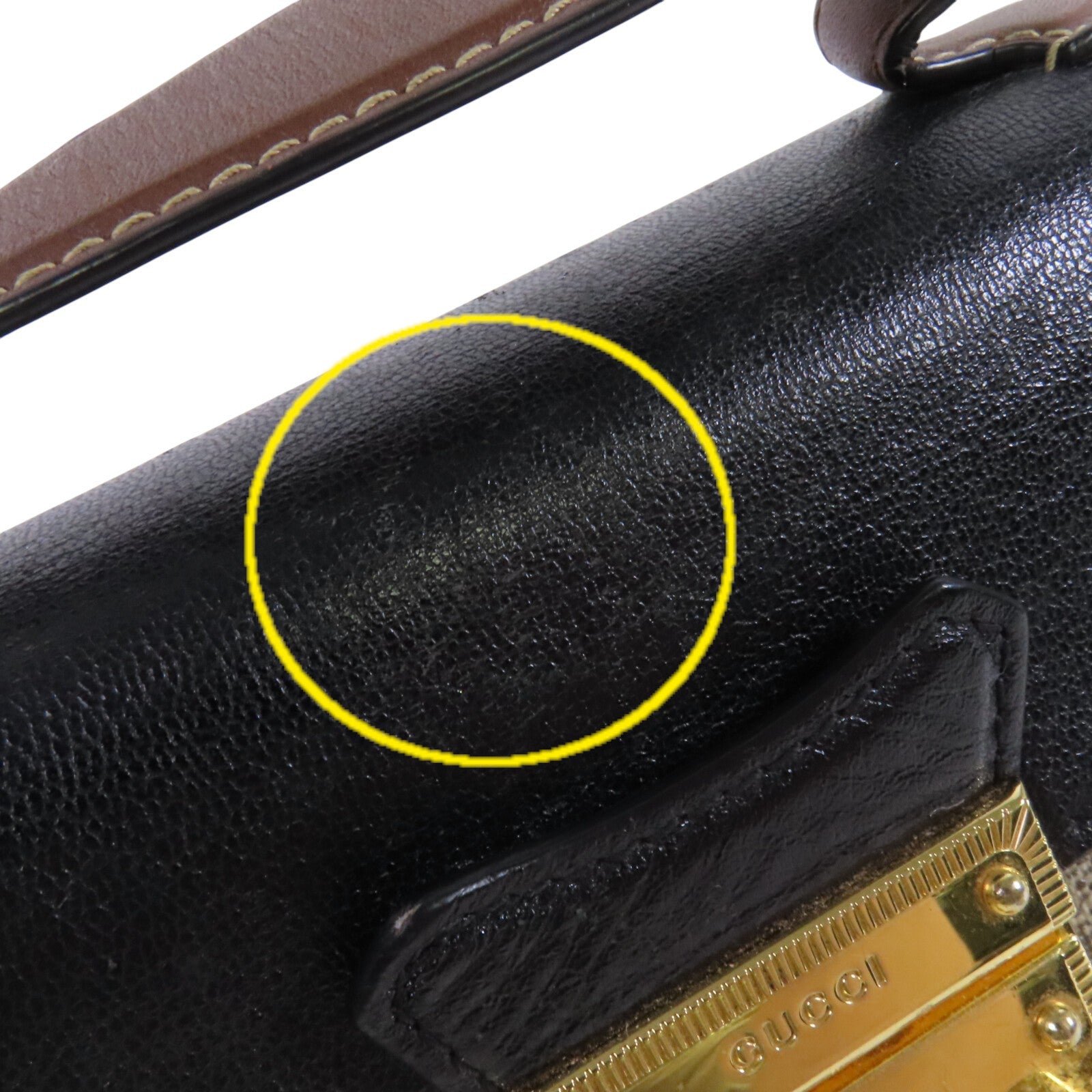 GUCCI 塗層帆布Padlock Mini金扣手挽肩背兩用袋