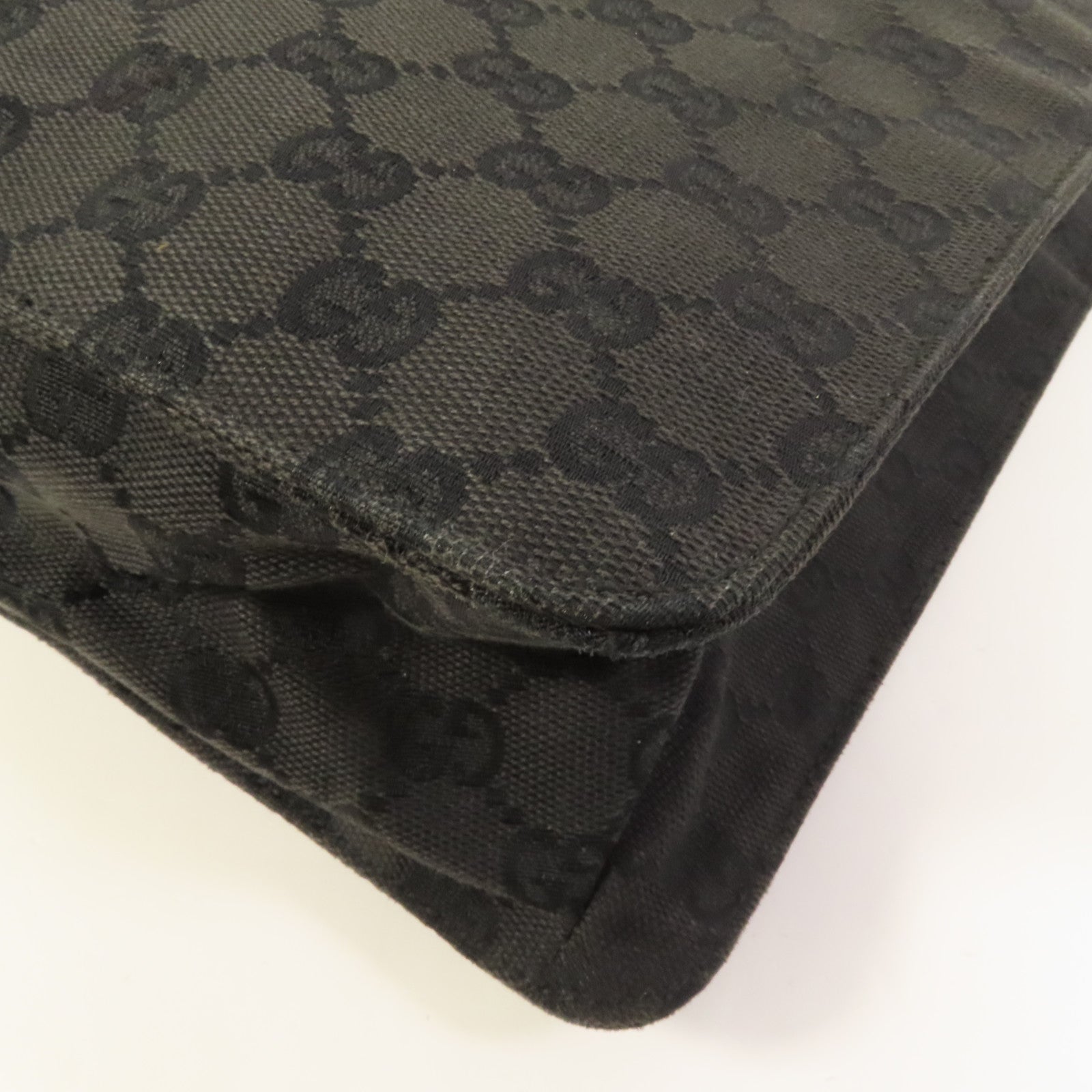 GUCCI 帆布Shoulder Bag銀扣肩背袋