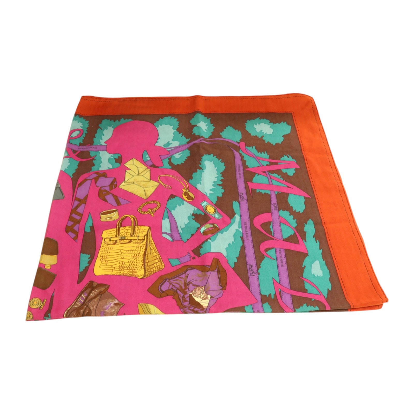 HERMES 羊絨/絲質Scarf 140x140cm絲巾