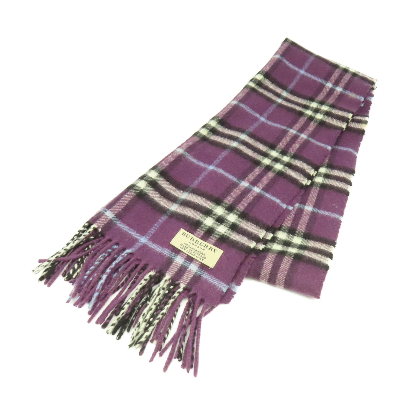 BURBERRY 【激減優惠】羊絨Scarf圍巾米色/紫色/彩色