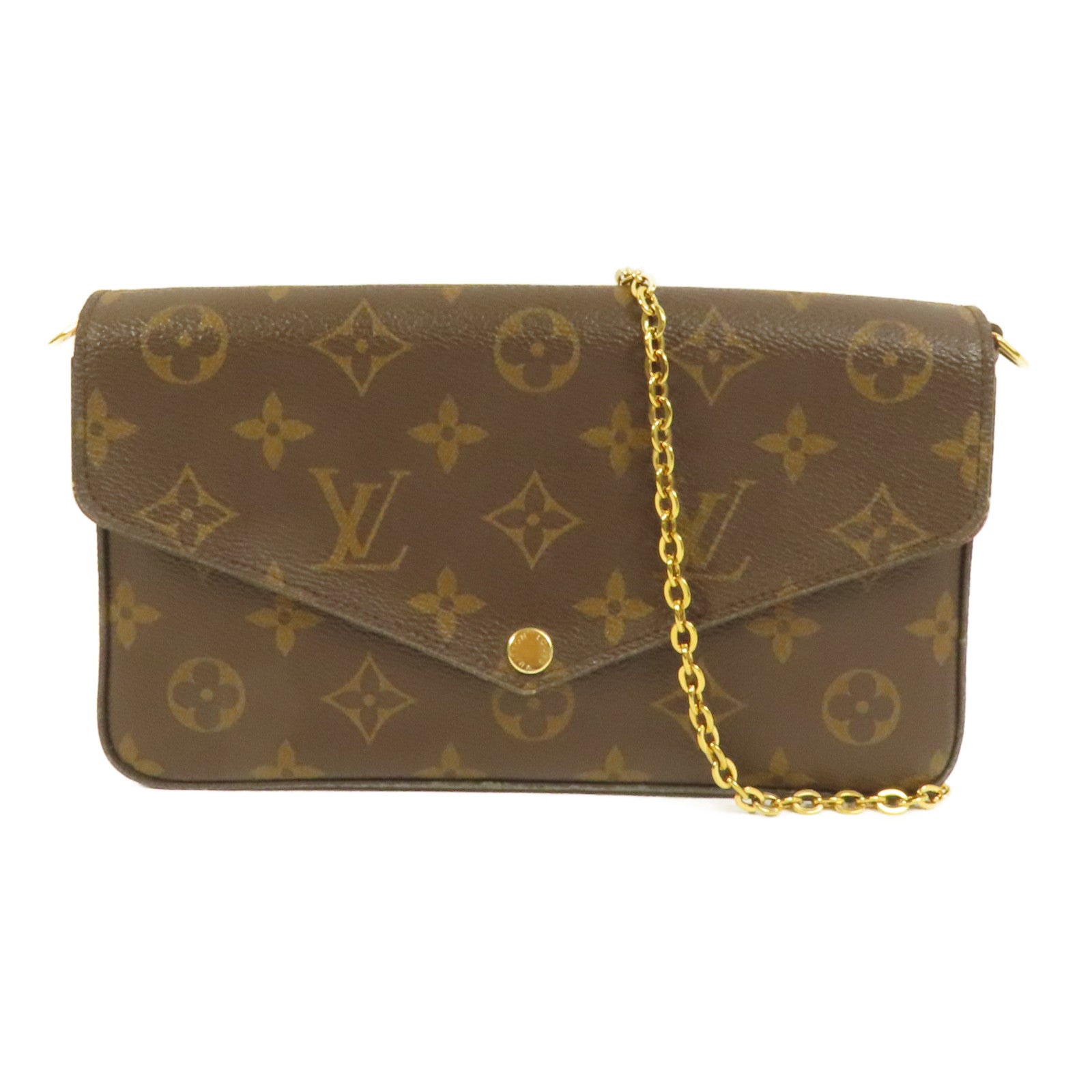 LOUIS VUITTON 【激減優惠】Monogram Pochette Felicie鏈帶肩背袋