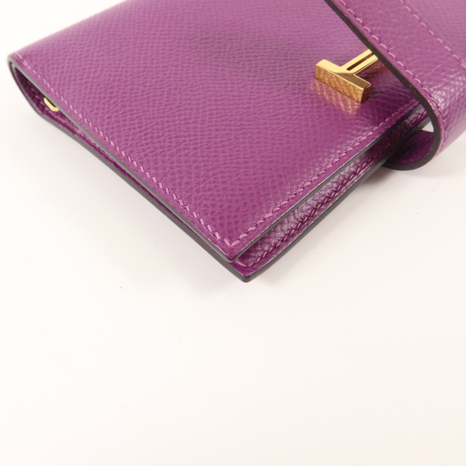 HERMES Epsom皮革Bearn Wallet錢包Anemone