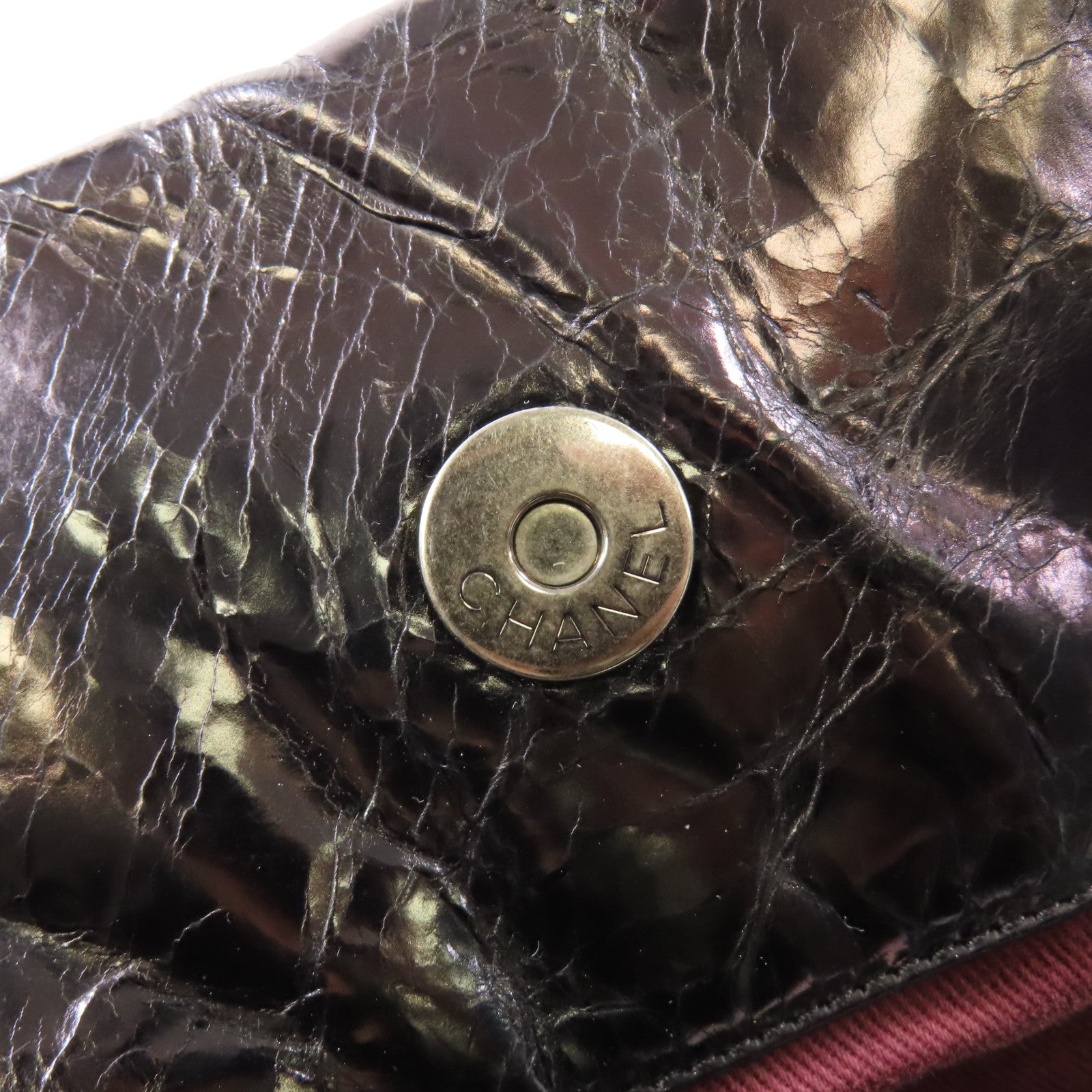 CHANEL 牛皮皮革2way Shoulder Bag手挽肩背兩用袋深綠色/黑色