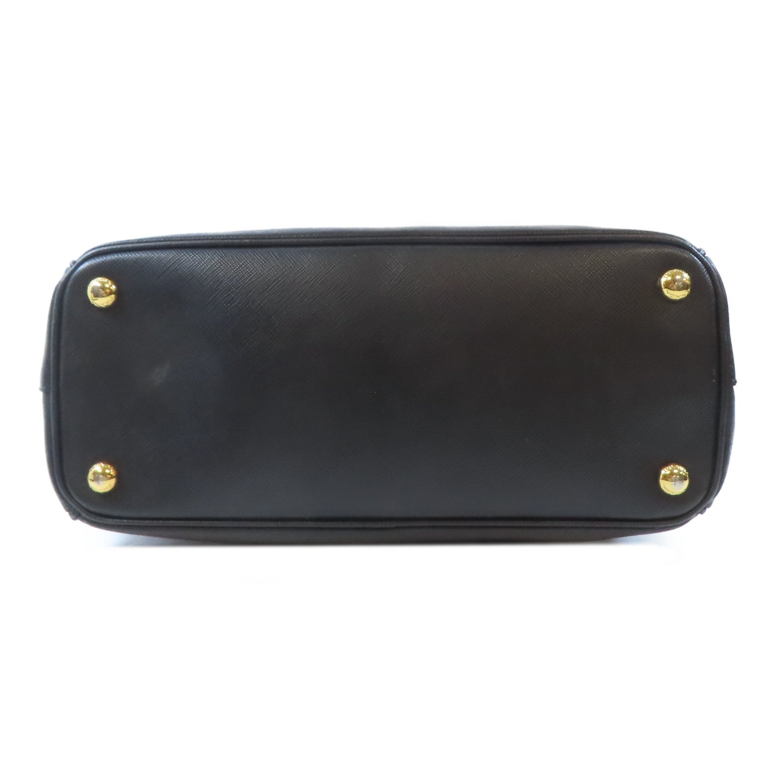 PRADA 牛皮皮革Galleria Bag金扣手挽肩背兩用袋黑色