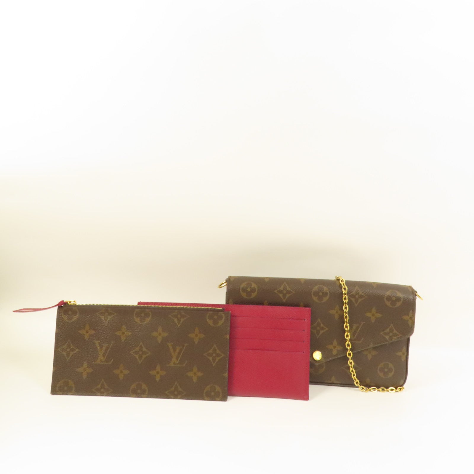 LOUIS VUITTON 【激減優惠】Monogram Pochette Felicie鏈帶肩背袋