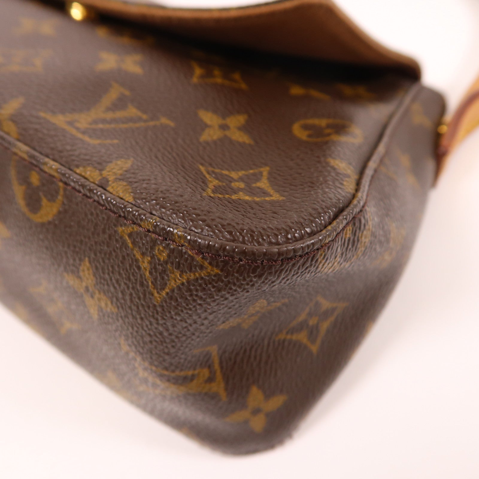 LOUIS VUITTON Monogram Looping金扣肩背袋啡色