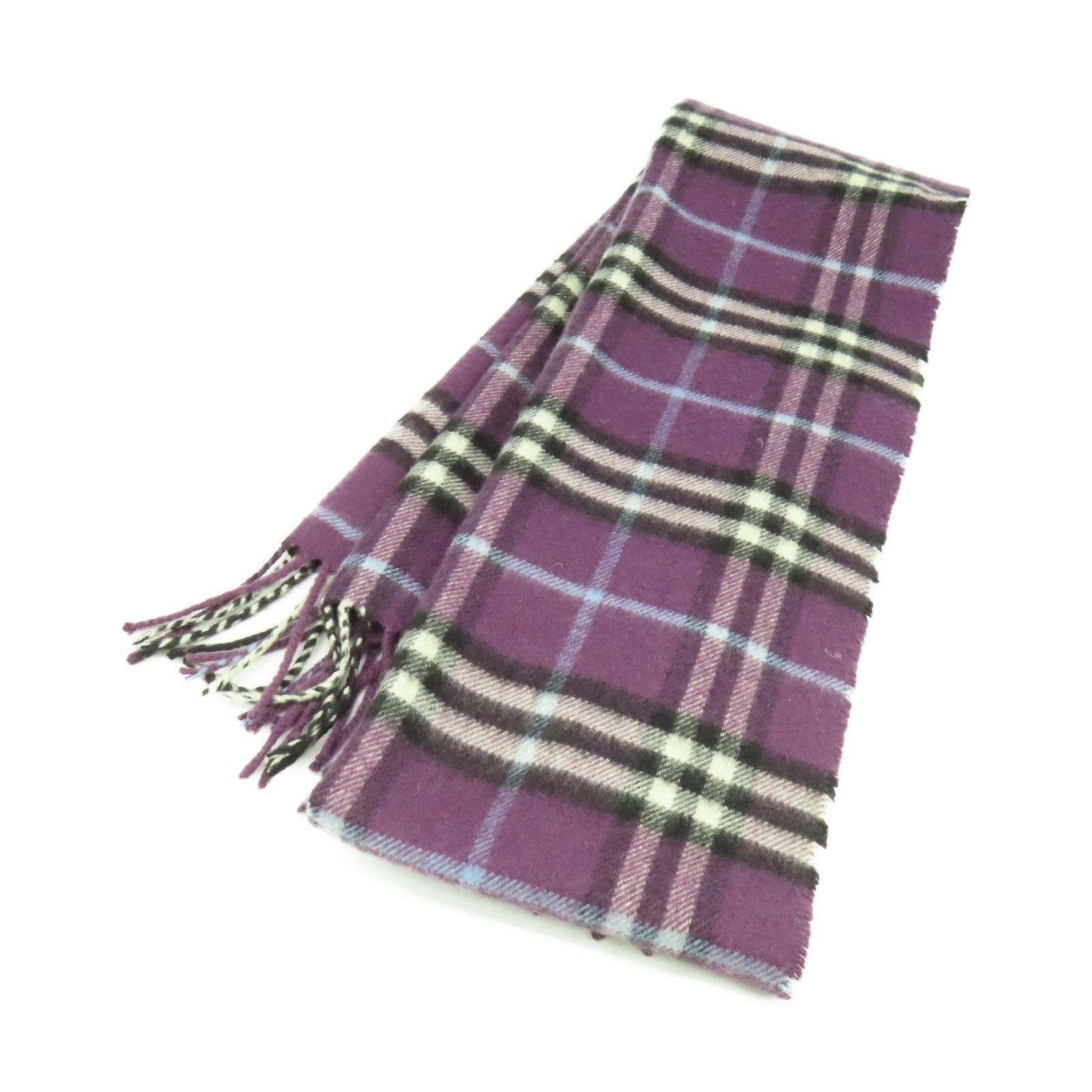BURBERRY 【激減優惠】羊絨Scarf圍巾米色/紫色/彩色