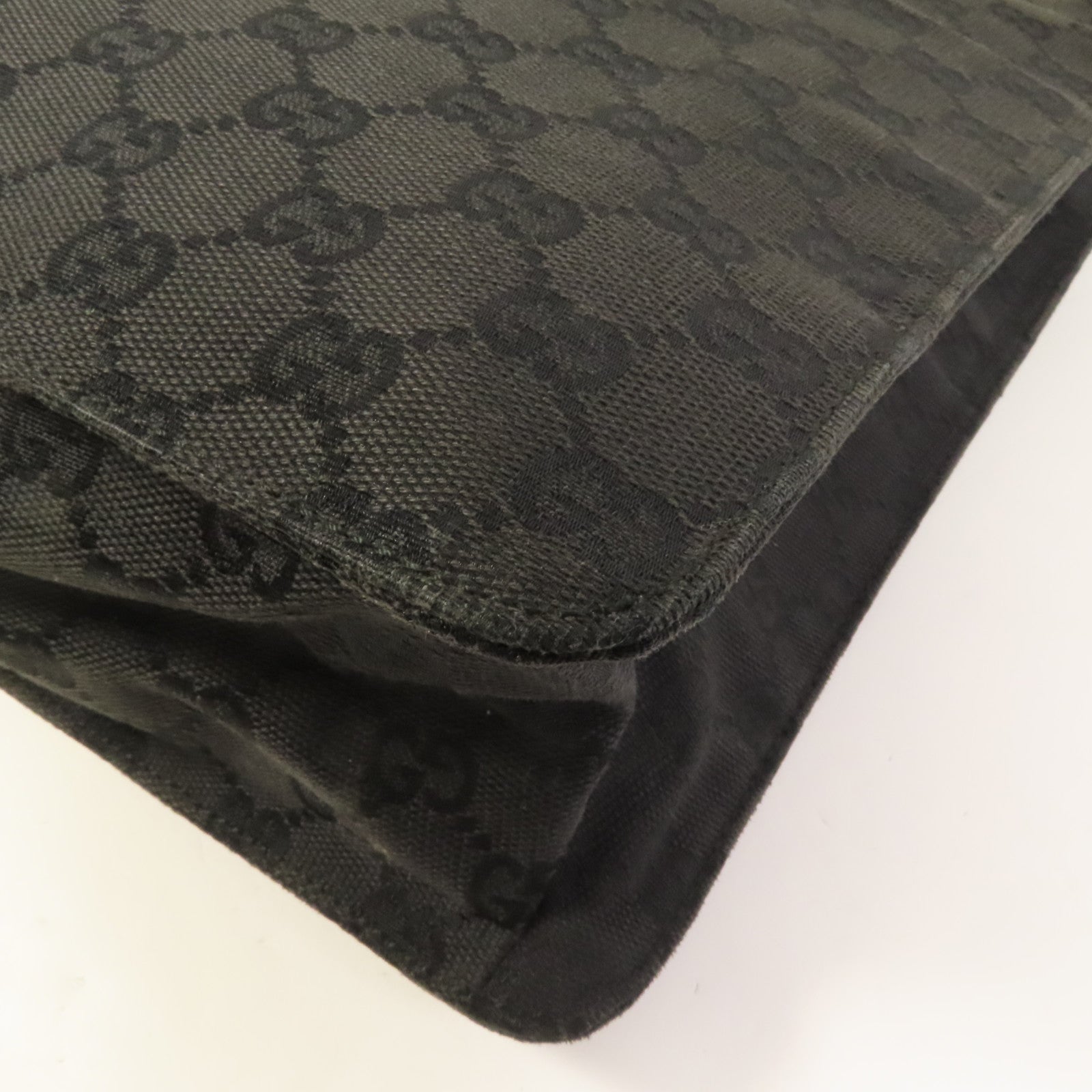 GUCCI 帆布Shoulder Bag銀扣肩背袋