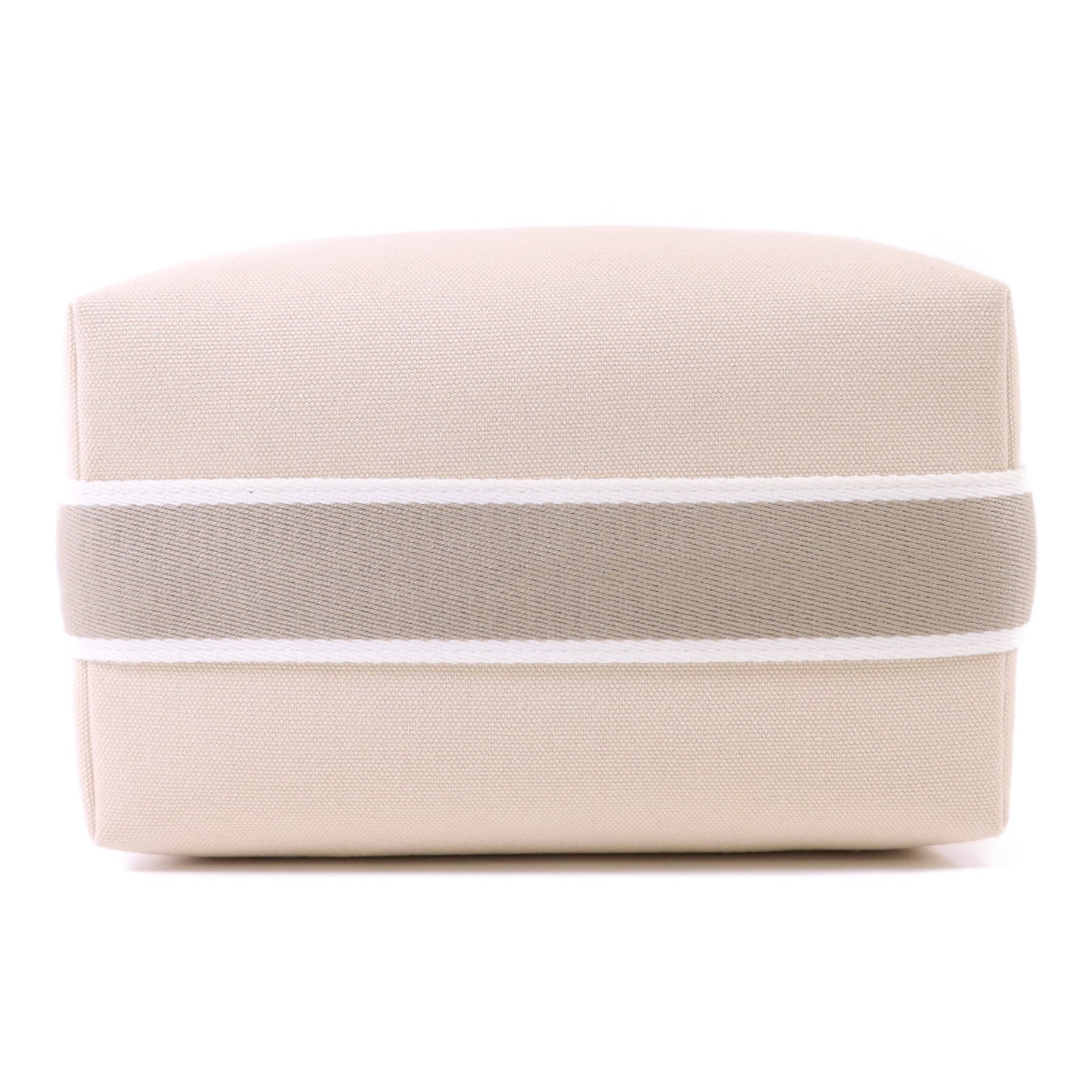 HERMES 帆布Bride a Brac銀扣手挽袋