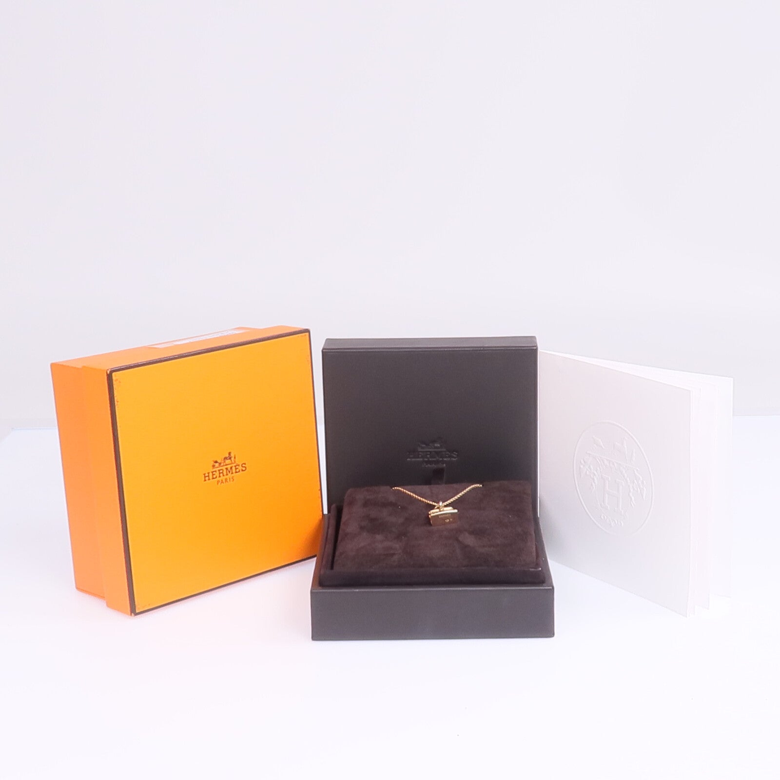 HERMES 【激減優惠】18K玫瑰金Amulettes Kelly Pendant尖晶石吊墜