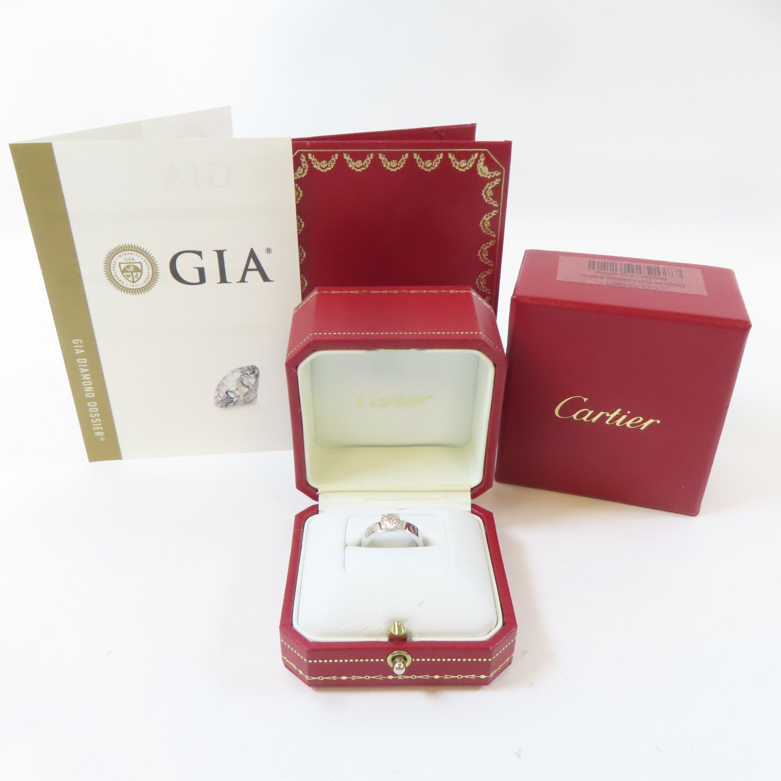 CARTIER 【激減優惠】18K白金Love Solitaire Ring 0.70ct鑽石戒指Cartier#49/US#4.75