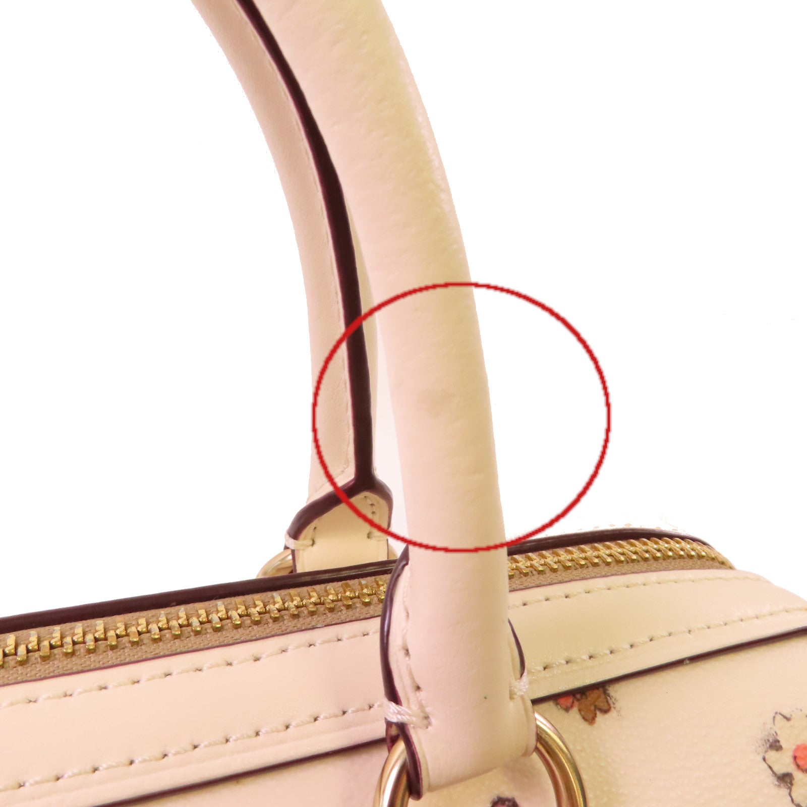 COACH 塗層帆布Rowan Satchel Handbag手挽肩背兩用袋米白色