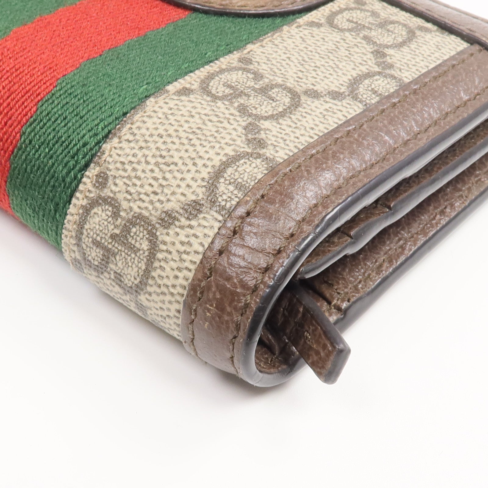 GUCCI 塗層帆布Ophidia GG Wallet金扣錢包