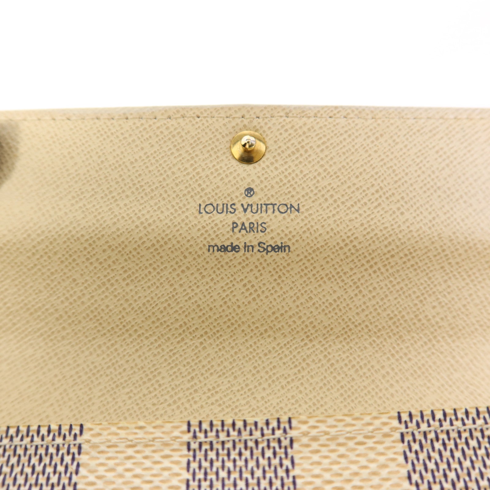 LOUIS VUITTON Damier Azur Portefeuille International金扣長錢包