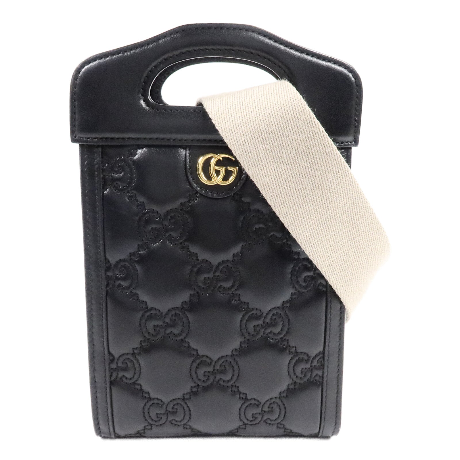 GUCCI 牛皮皮革GG Matelasse手挽肩背兩用袋