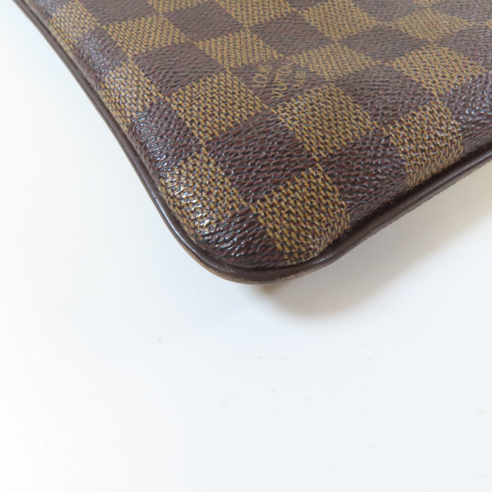 LOUIS VUITTON Damier Melville金扣肩背袋啡色