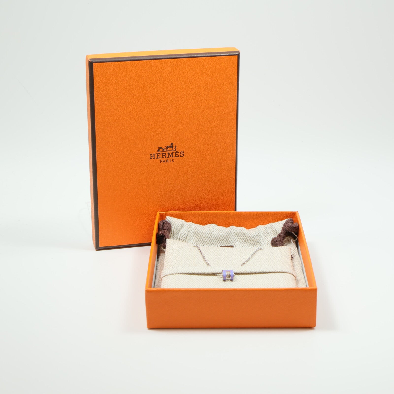 HERMES 琺瑯/金屬Mini Pop H Pendant項鍊