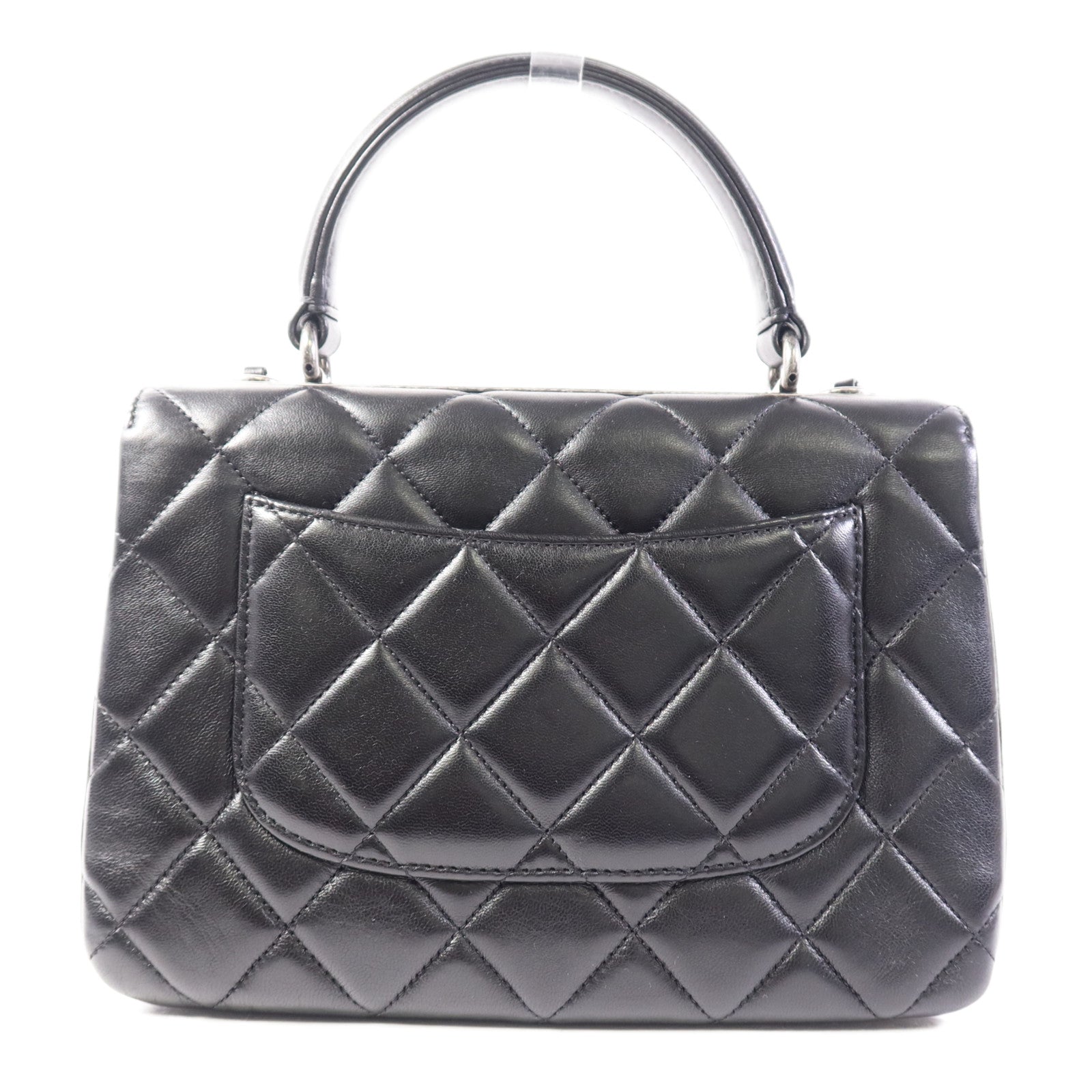 CHANEL 羊皮皮革2way Shoulder bag銀扣手挽肩背兩用袋