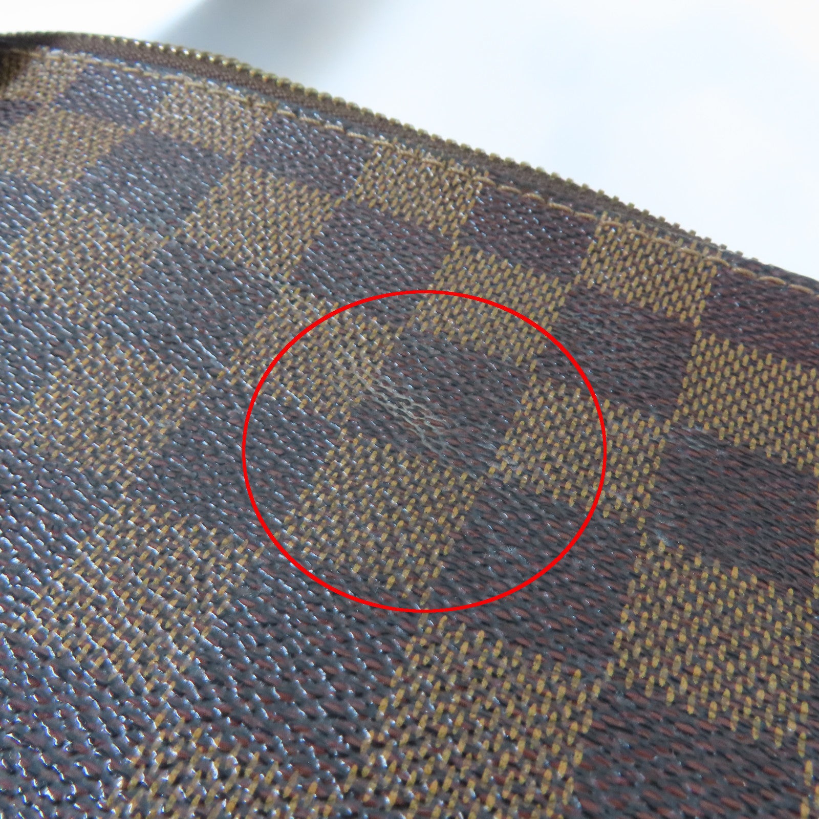 LOUIS VUITTON Damier Melville金扣肩背袋啡色