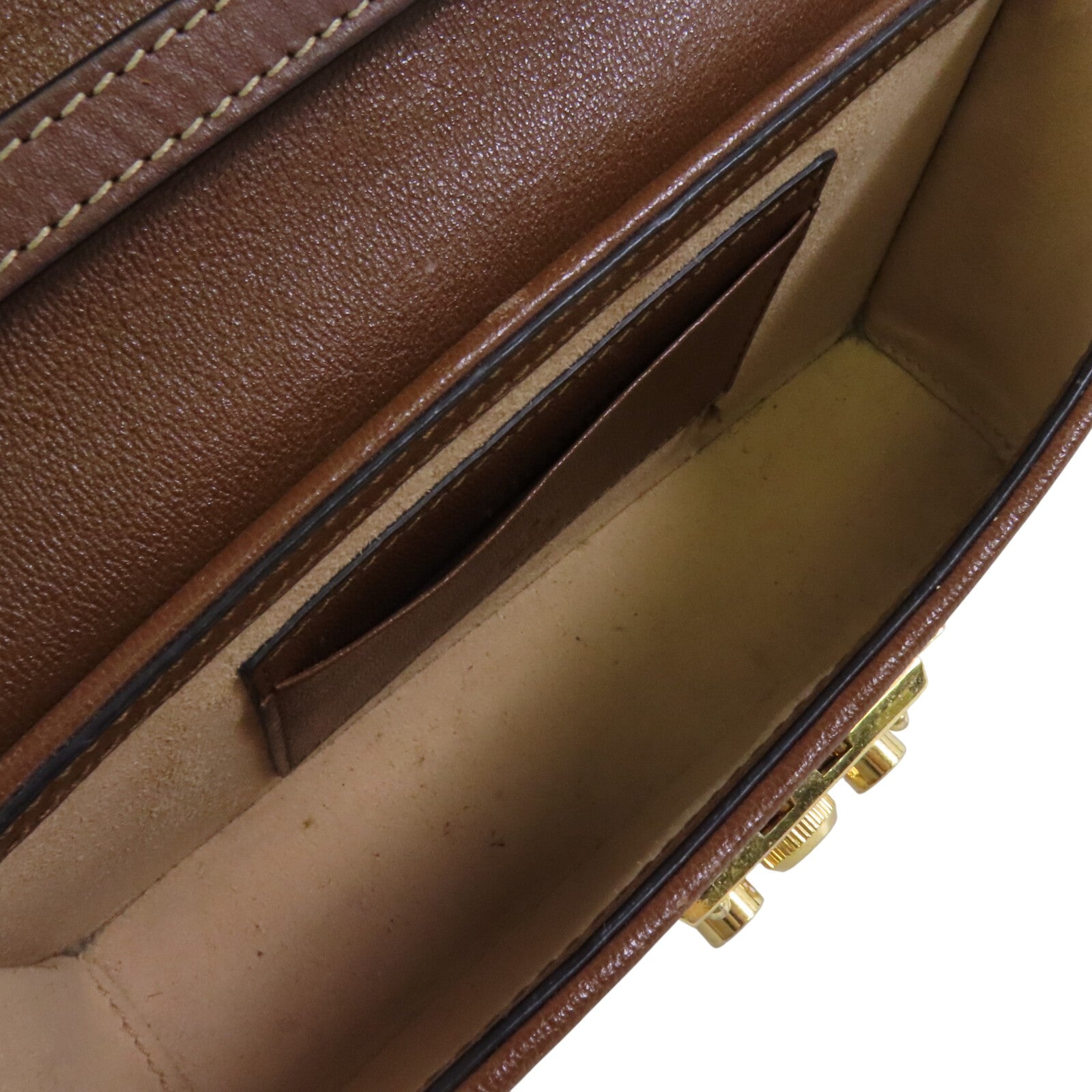 GUCCI 塗層帆布Padlock Mini金扣手挽肩背兩用袋