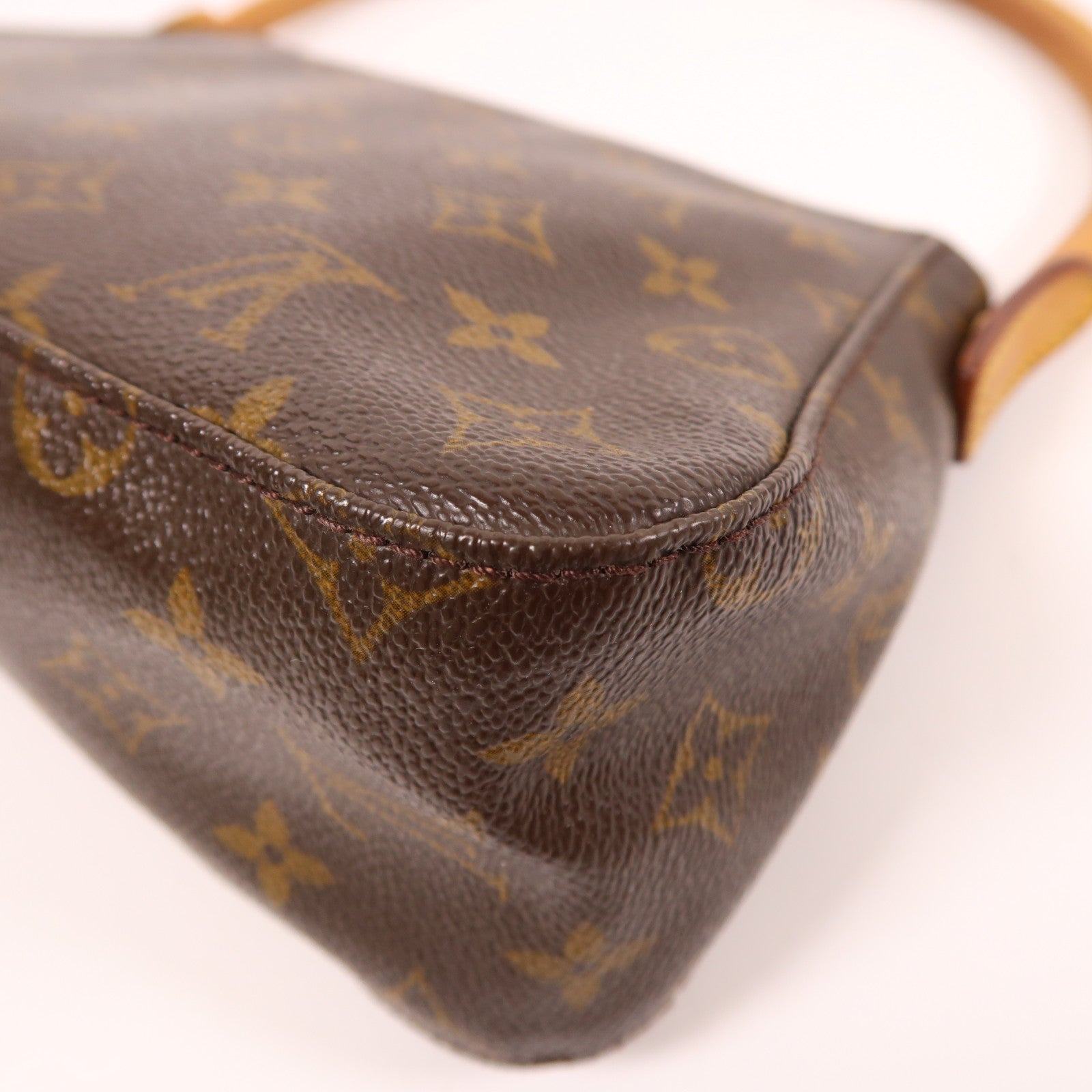 LOUIS VUITTON Monogram Looping金扣肩背袋啡色