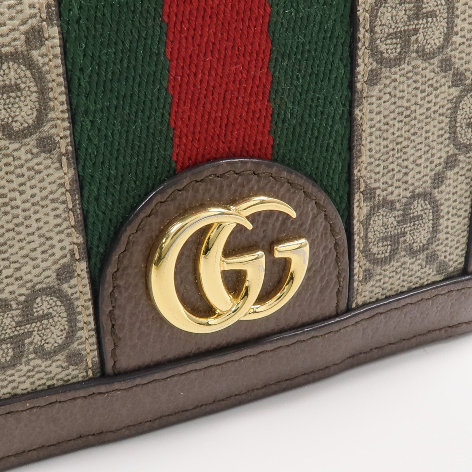 GUCCI 塗層帆布Ophidia GG Wallet金扣錢包