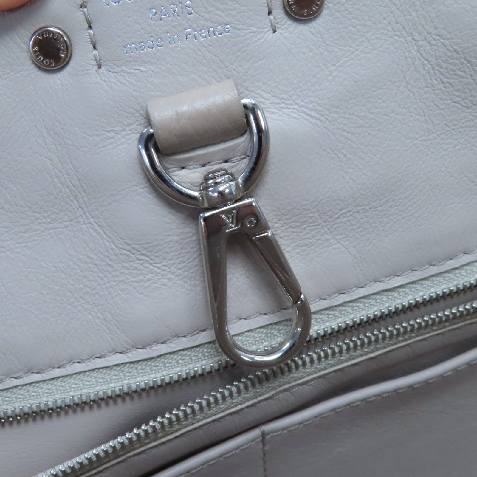 LOUIS VUITTON Taurillon Pernelle銀扣肩背袋大象灰