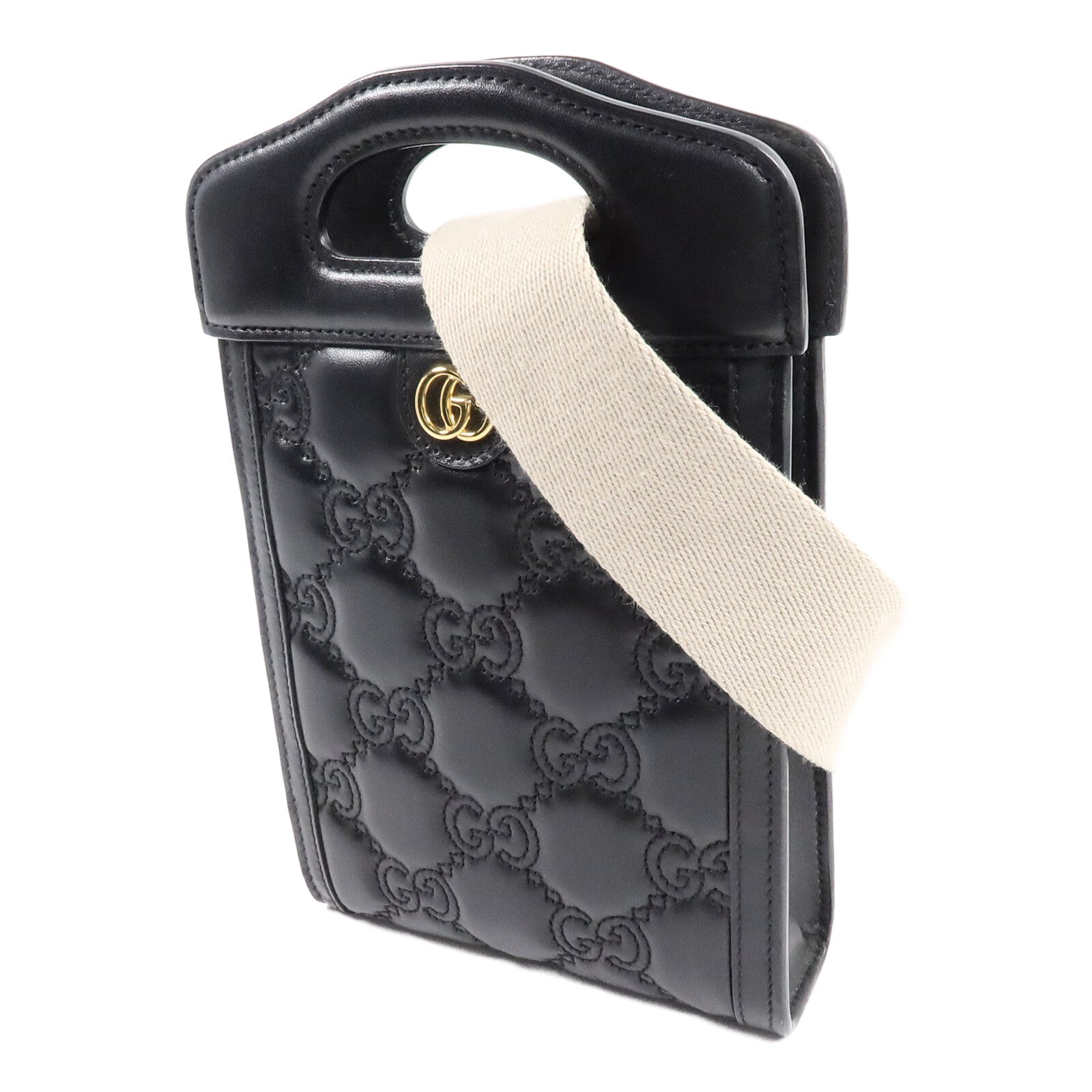 GUCCI 牛皮皮革GG Matelasse手挽肩背兩用袋