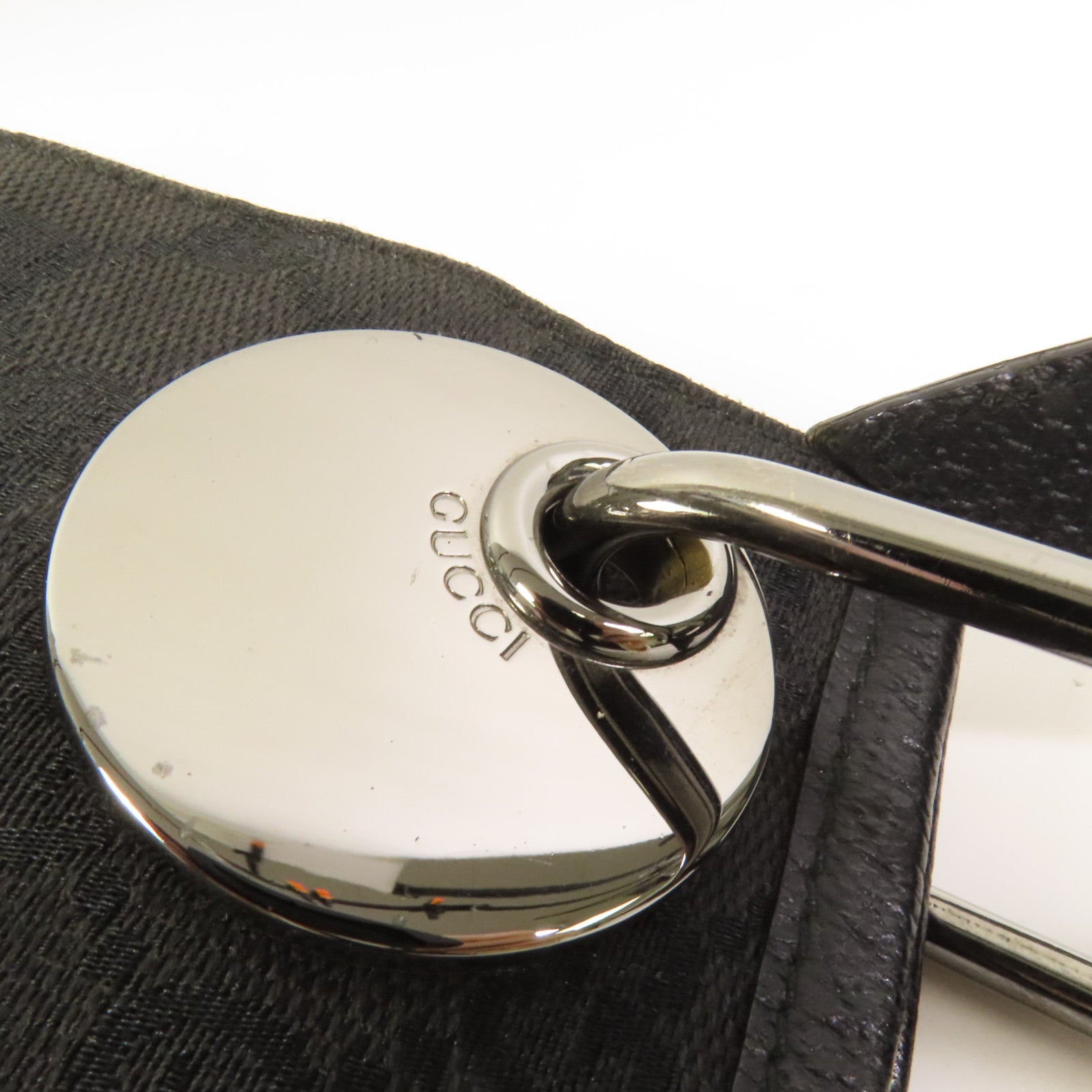 GUCCI 帆布Shoulder Bag銀扣肩背袋