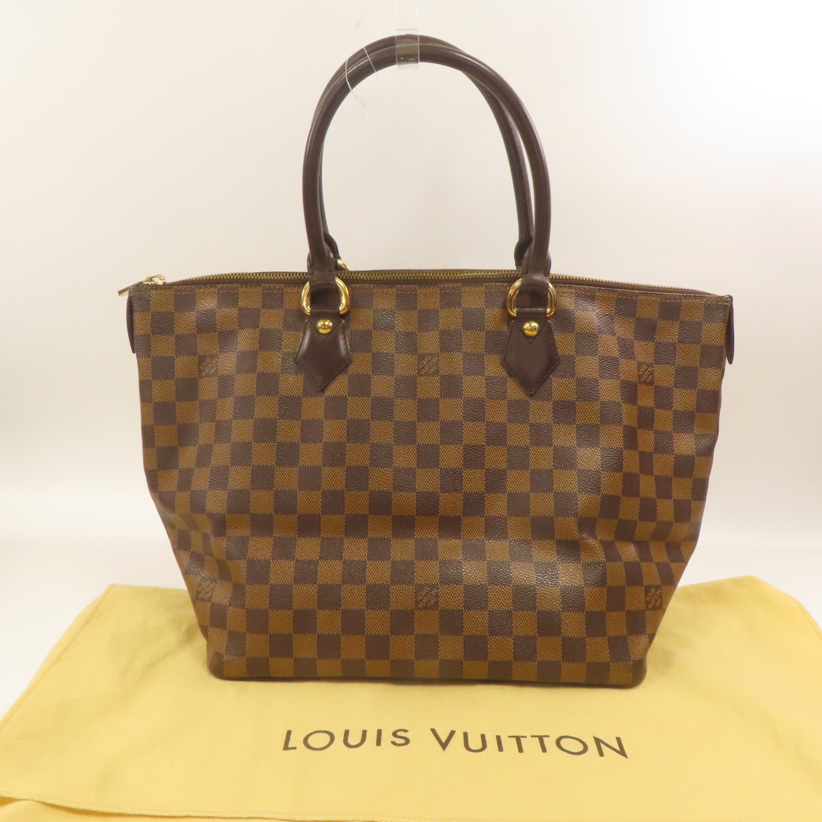LOUIS VUITTON LV GHW Saleya MM Shoulder Bag N51182 Damier Brown