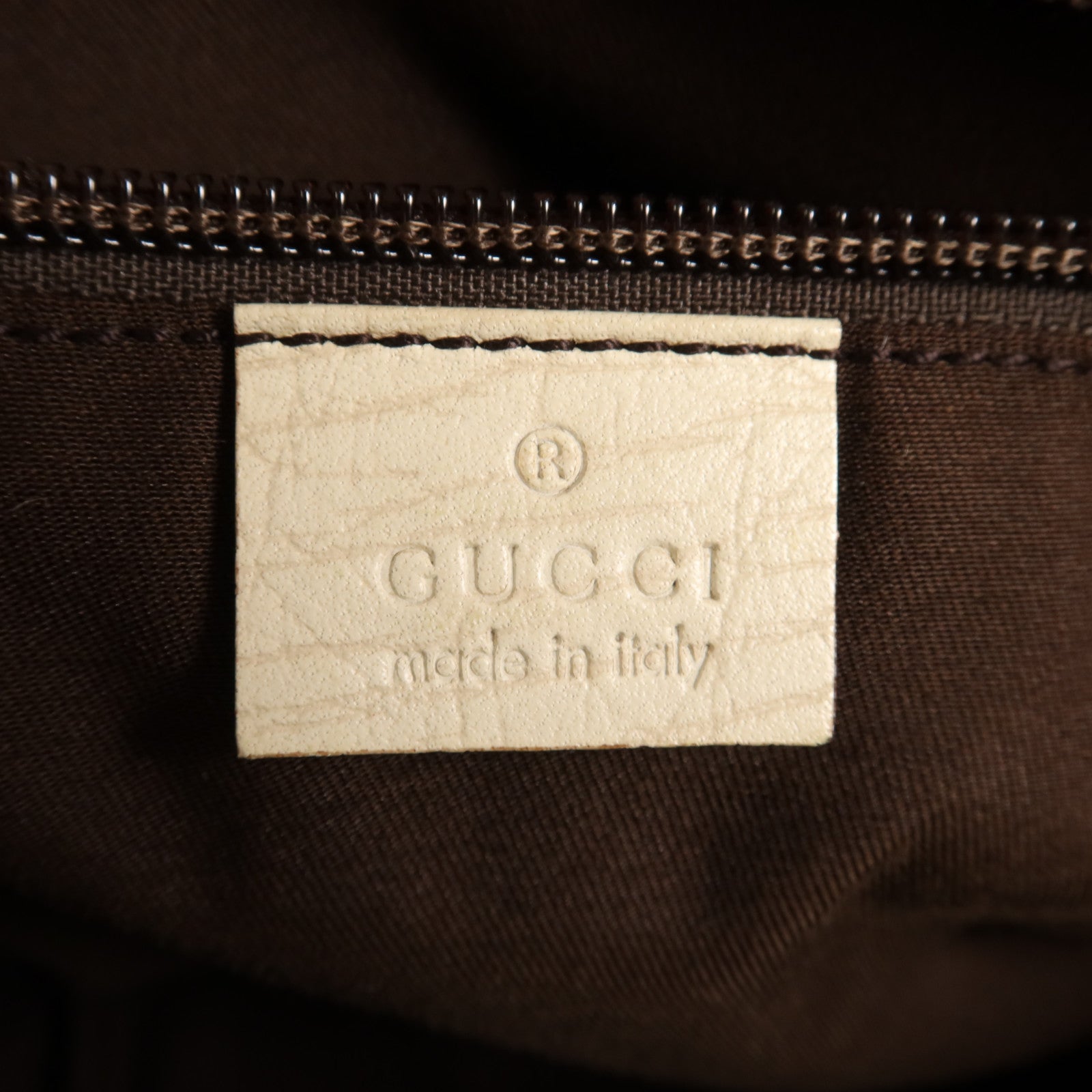 GUCCI 塗層帆布Tote Bag銀扣肩背袋