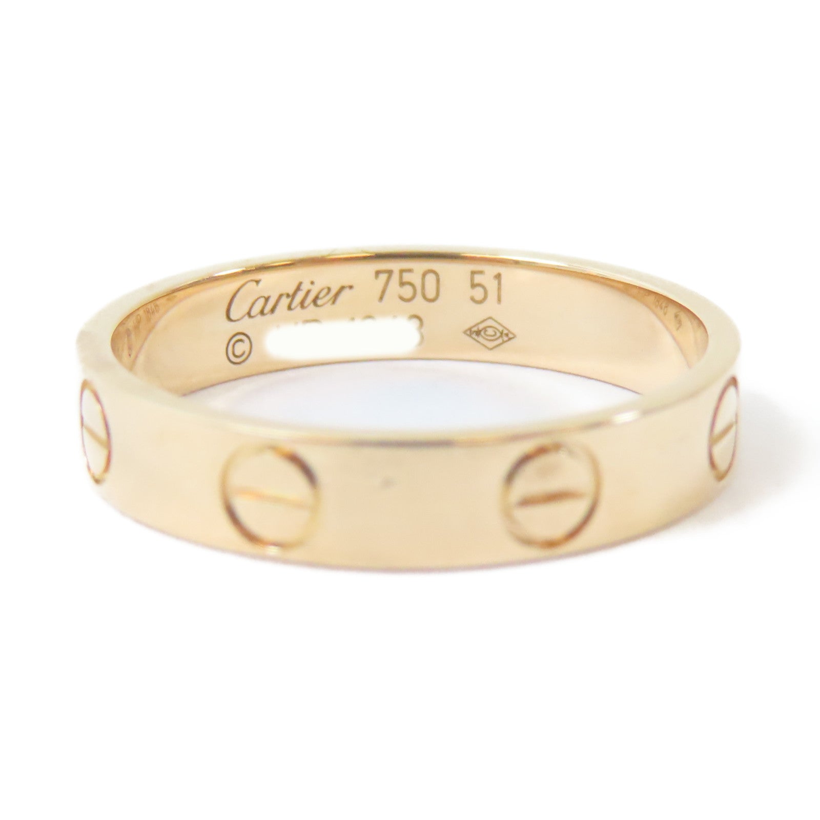 CARTIER 18K玫瑰金Love Ring戒指Cartier#51/US#5.75