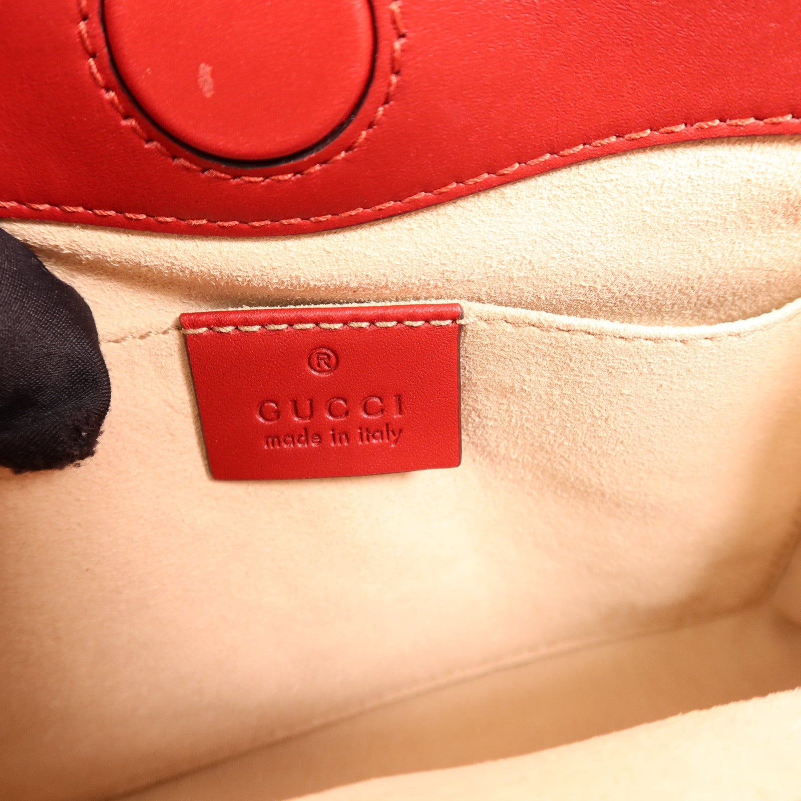 GUCCI 牛皮皮革Bamboo Nymphaea手挽肩背兩用袋