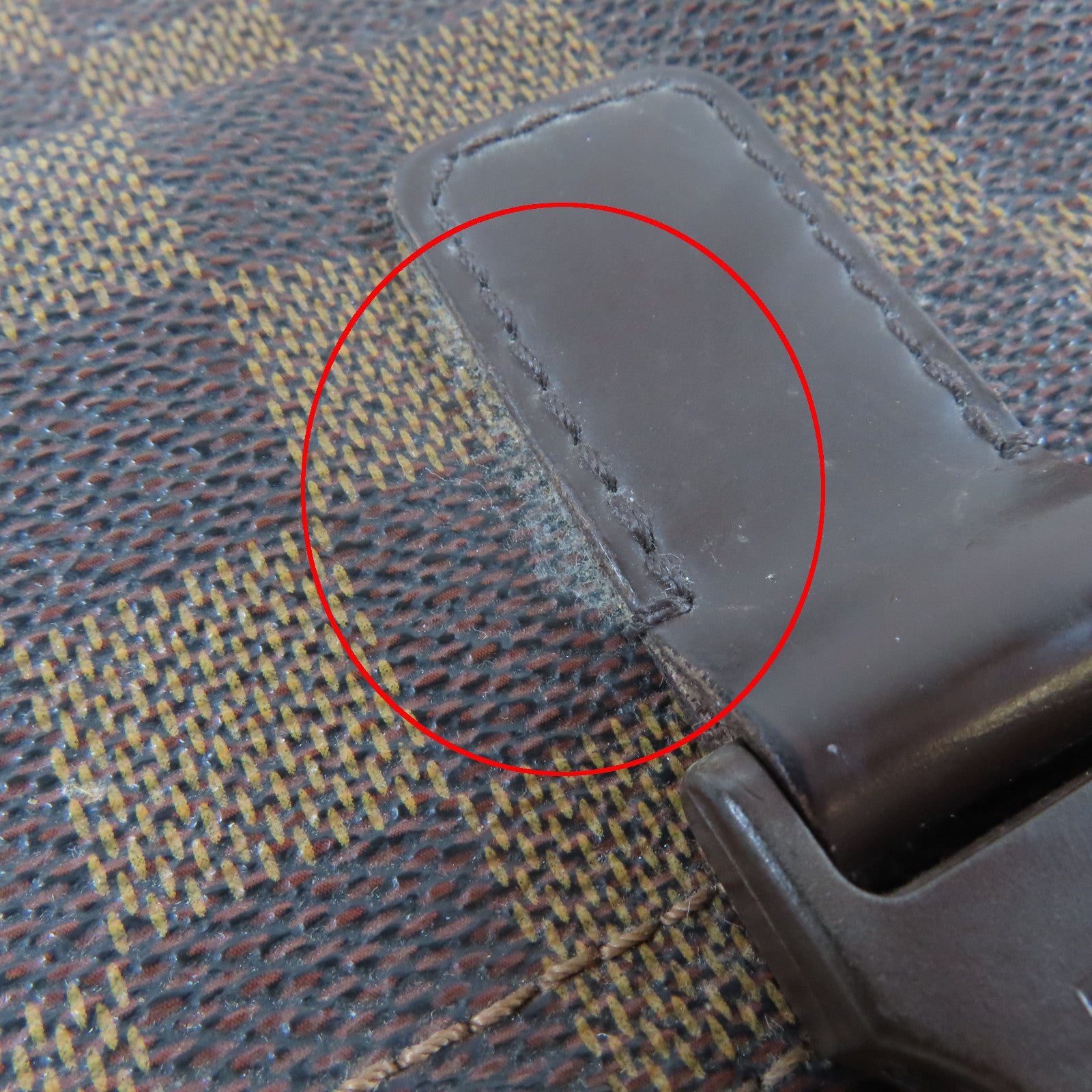 LOUIS VUITTON Damier Melville金扣肩背袋啡色