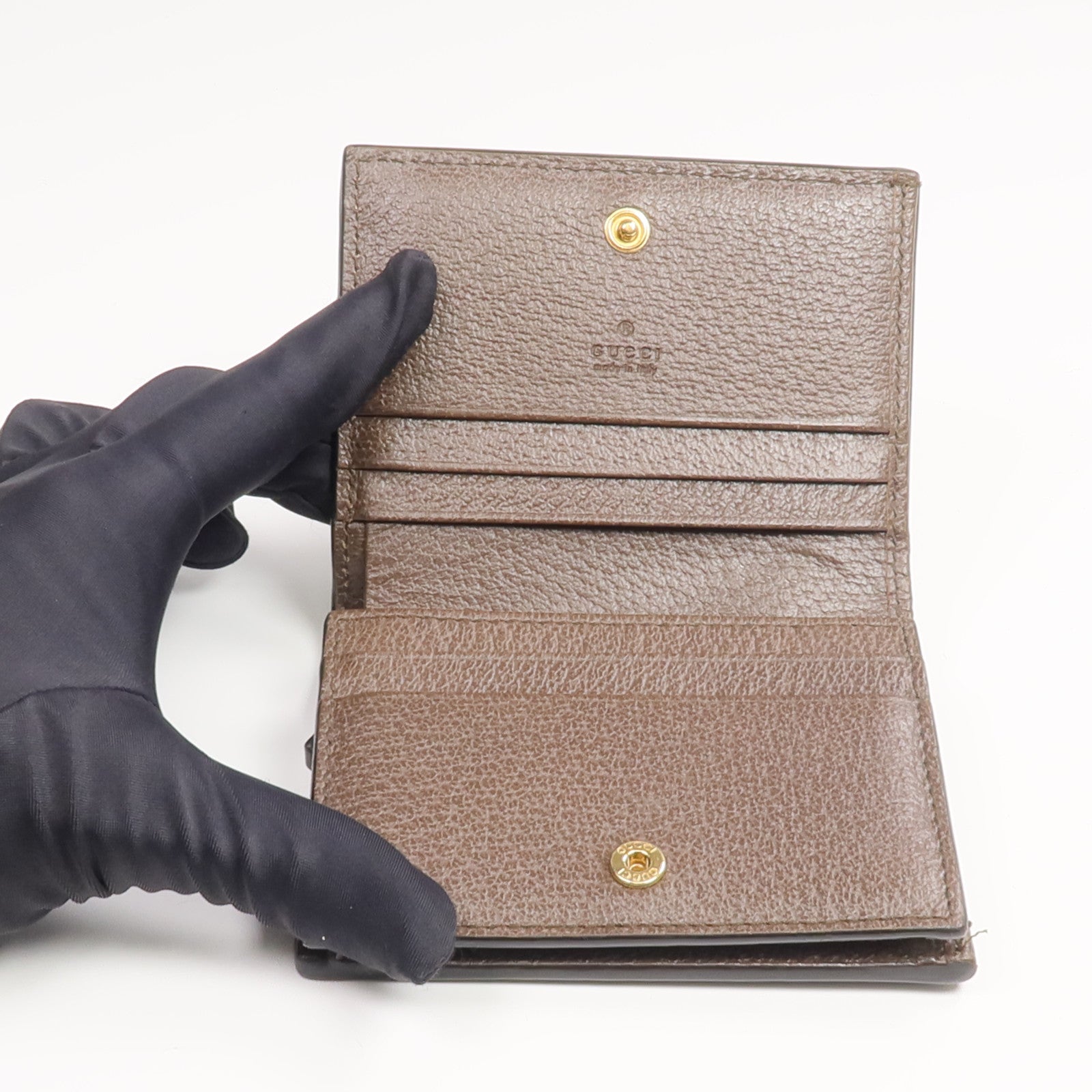 GUCCI 塗層帆布Ophidia GG Wallet金扣錢包