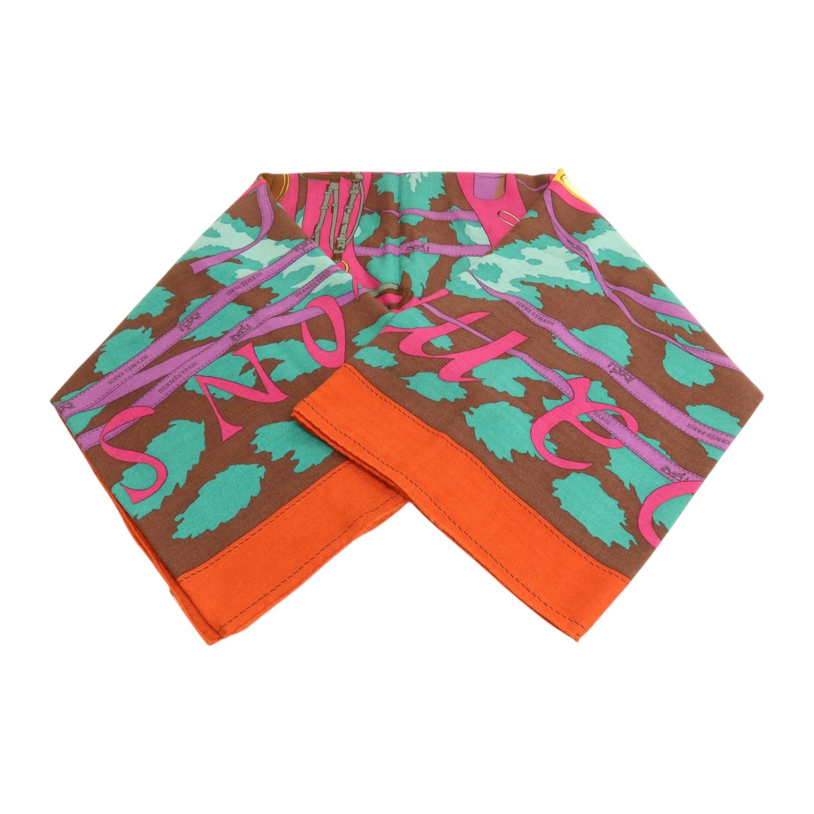 HERMES 羊絨/絲質Scarf 140x140cm絲巾