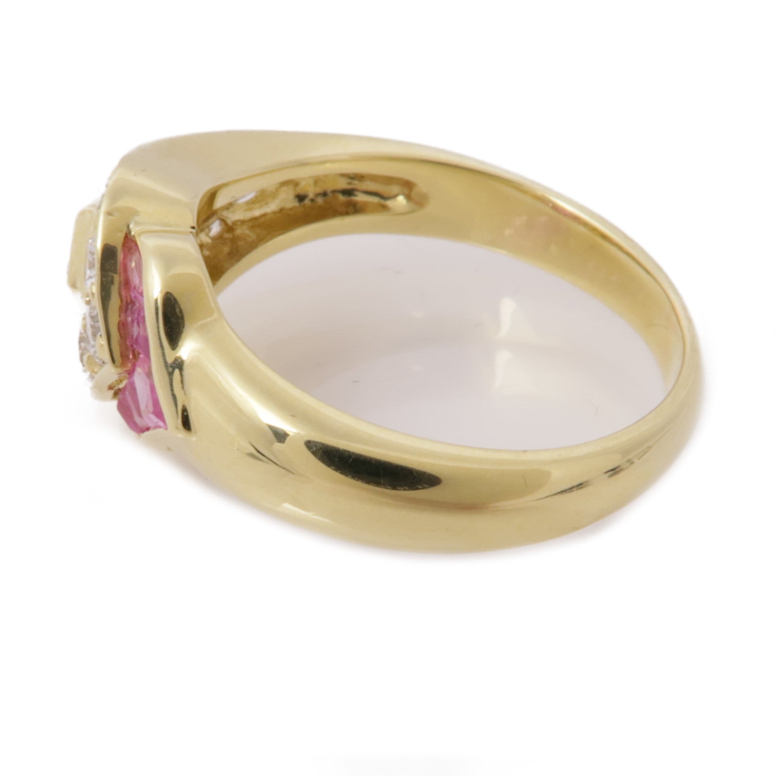 JEWELRY 【激減優惠】18K黃金Sapphire Ring粉紅藍寶石戒指US#7