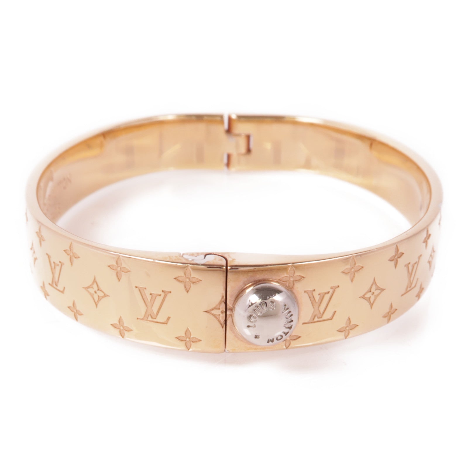 LOUIS VUITTON 金屬Nanogram Cuff手鐲
