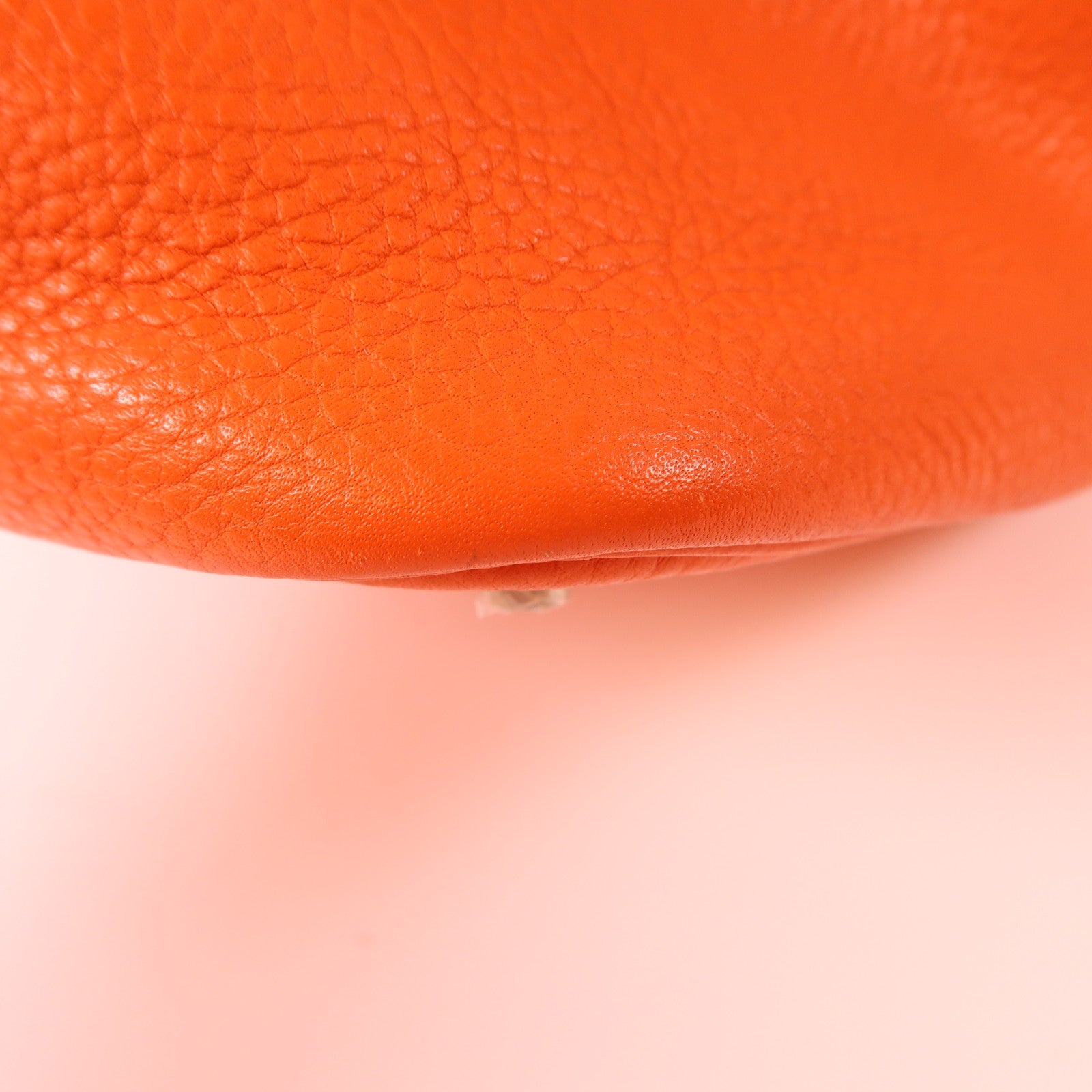 HERMES 【激減優惠】Clemence皮革Picotin MM銀扣手挽袋93 Orange