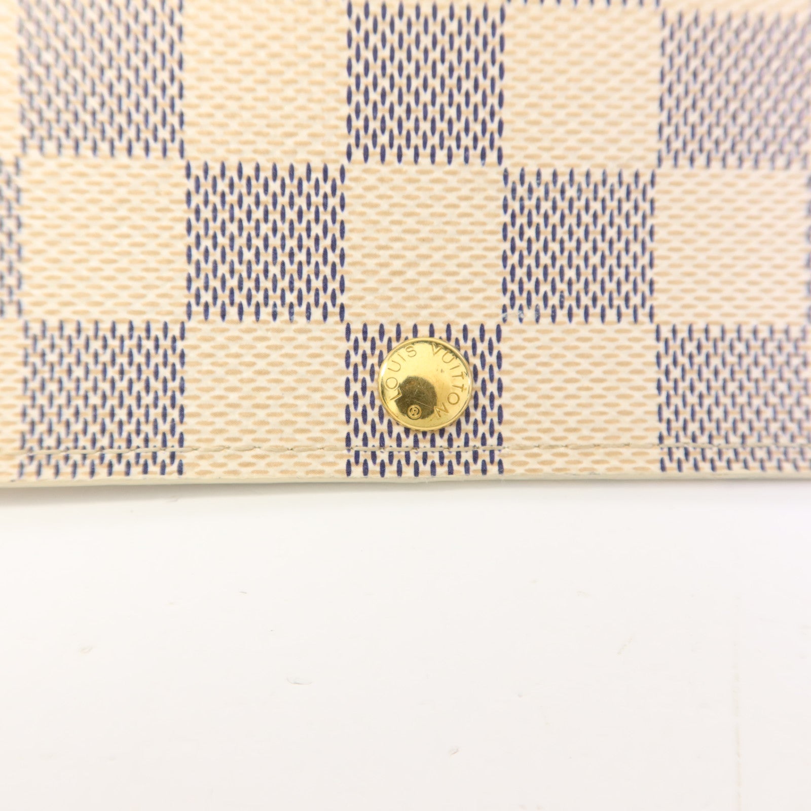 LOUIS VUITTON Damier Azur Portefeuille International金扣長錢包