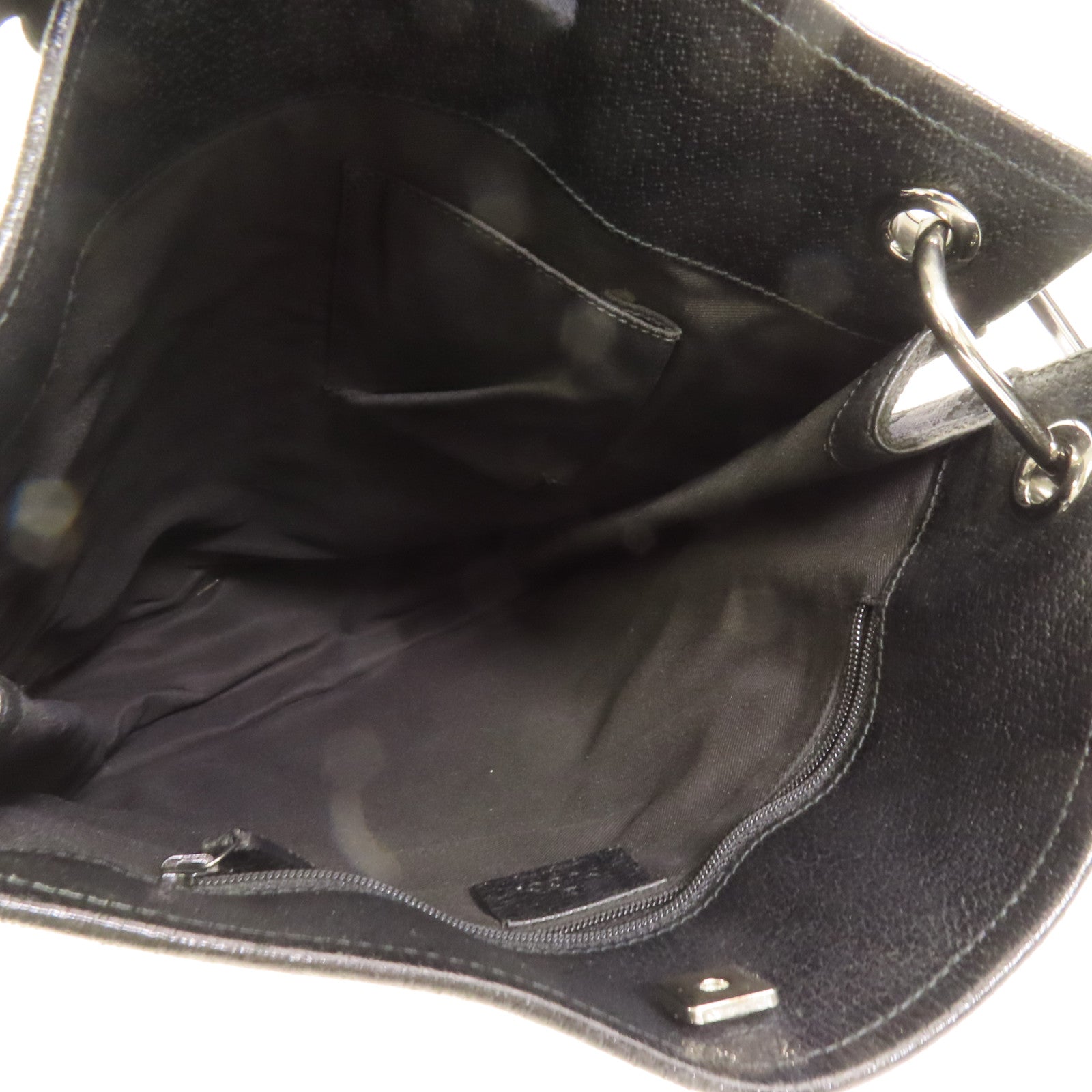 GUCCI 帆布Shoulder Bag銀扣肩背袋