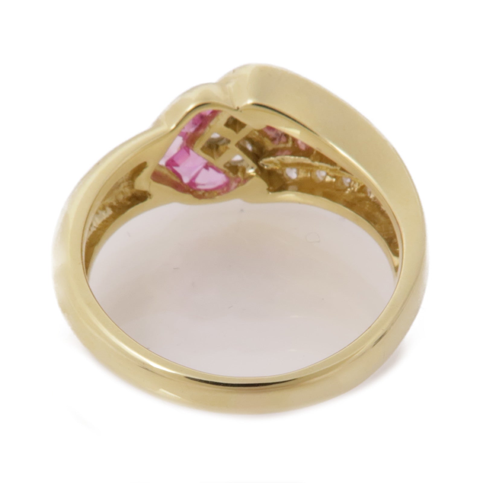 JEWELRY 【激減優惠】18K黃金Sapphire Ring粉紅藍寶石戒指US#7