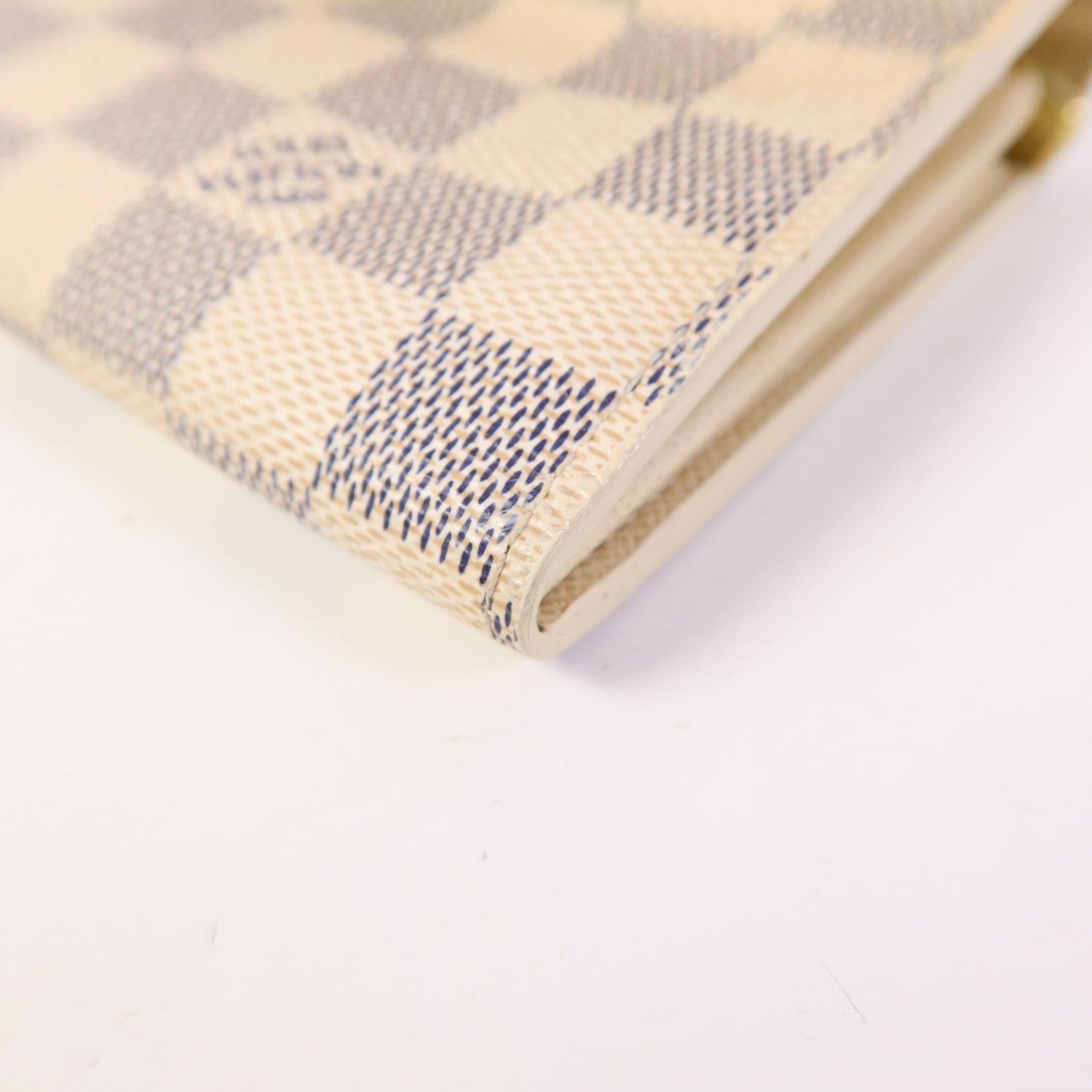 LOUIS VUITTON Damier Azur Portefeuille International金扣長錢包